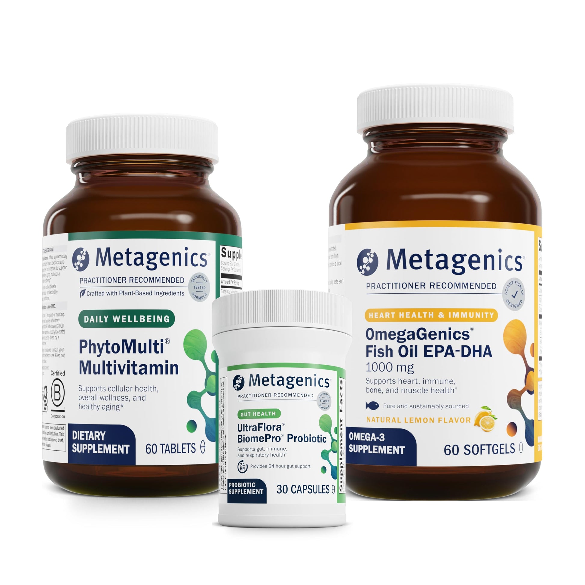 Metagenics PhytoMulti OmegaGenics EPA-DHA 1000 UltraFlora BiomePro - 150 Softgels