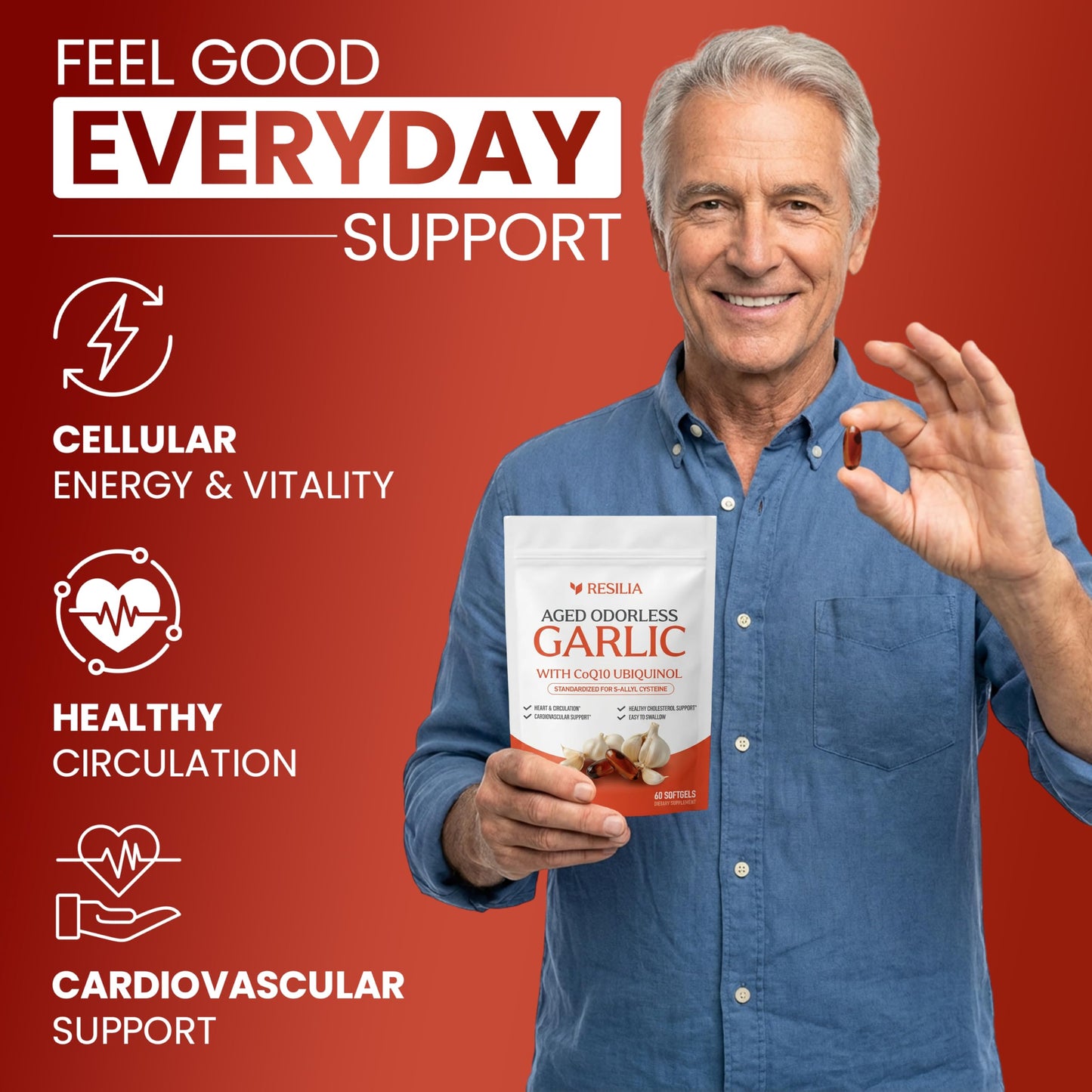 Resilia Oil Of Oregano Garlic Extract 600mg Softgels 60 Count