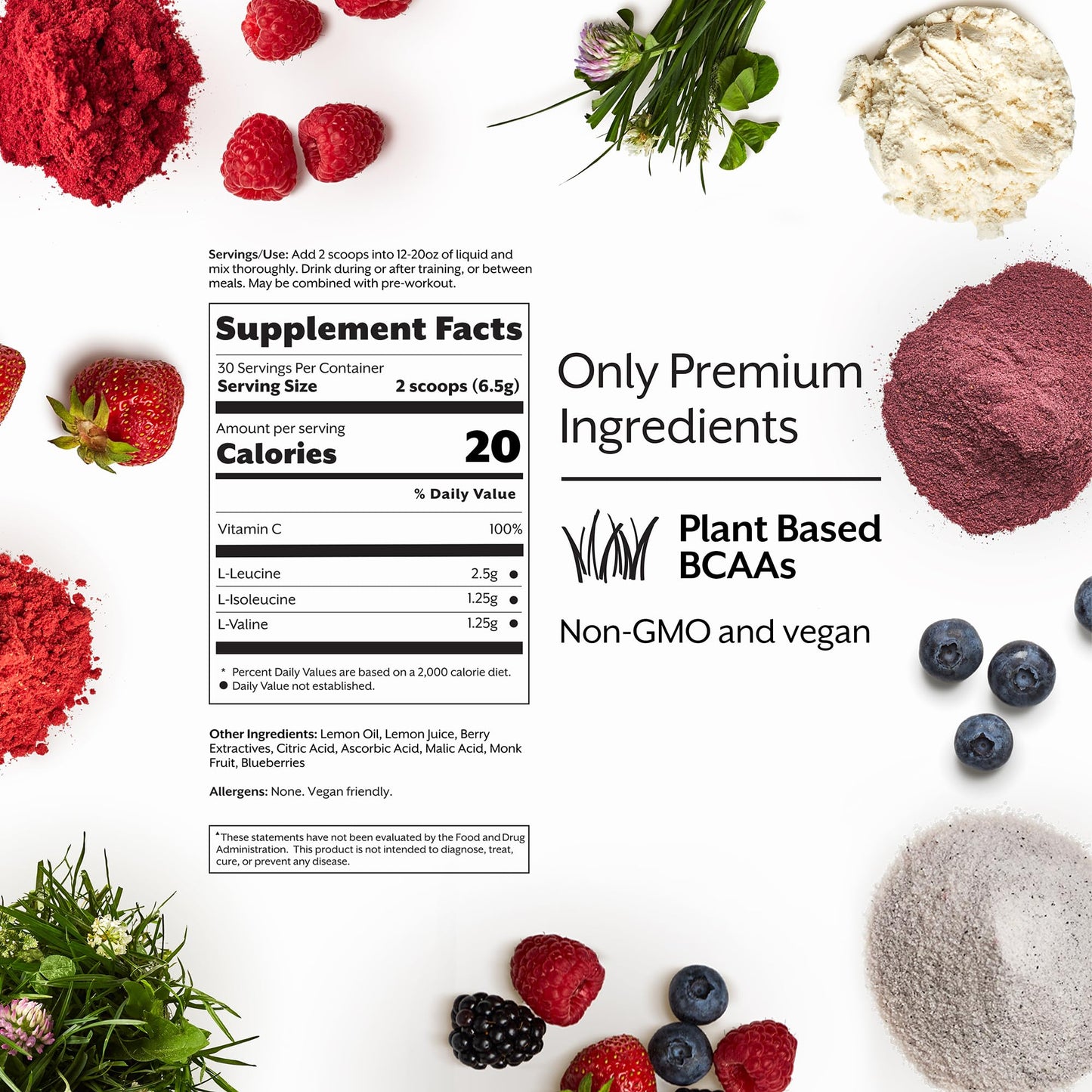 ProMix Nutrition BCAA Post-Workout Energy Powder 6.88 Ounce Wildberry