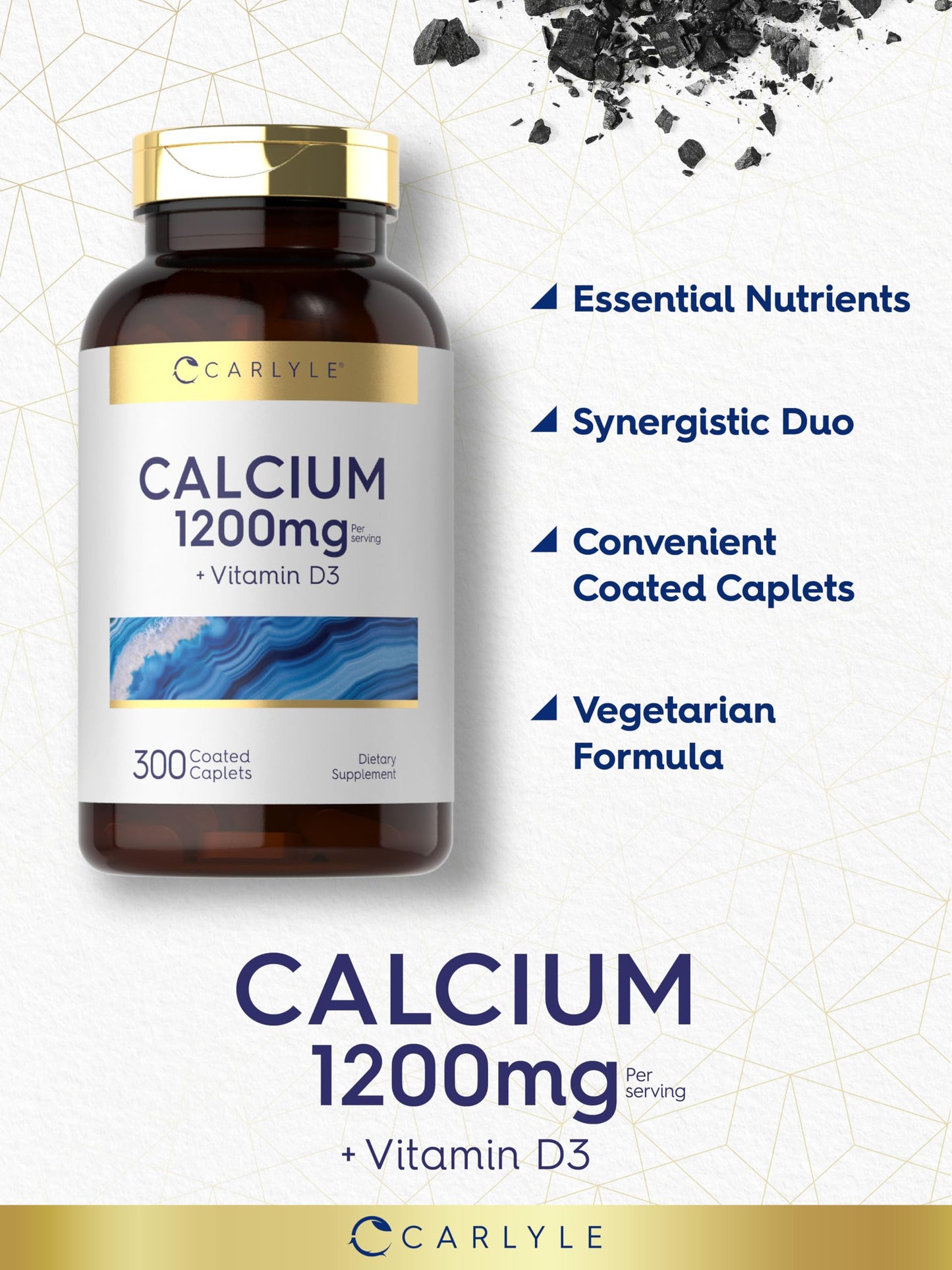 Carlyle Calcium 1200mg with Vitamin D3 Caplets 300
