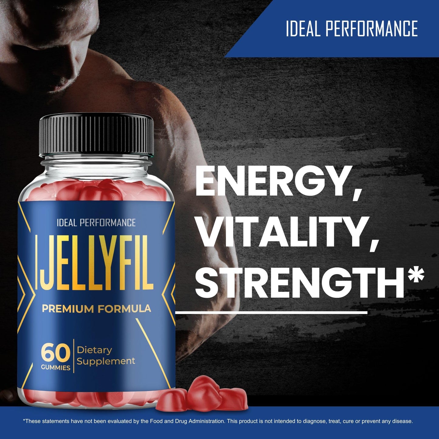 IDEAL PERFORMANCE Jellyfil Gummies for Men 60 Gummies
