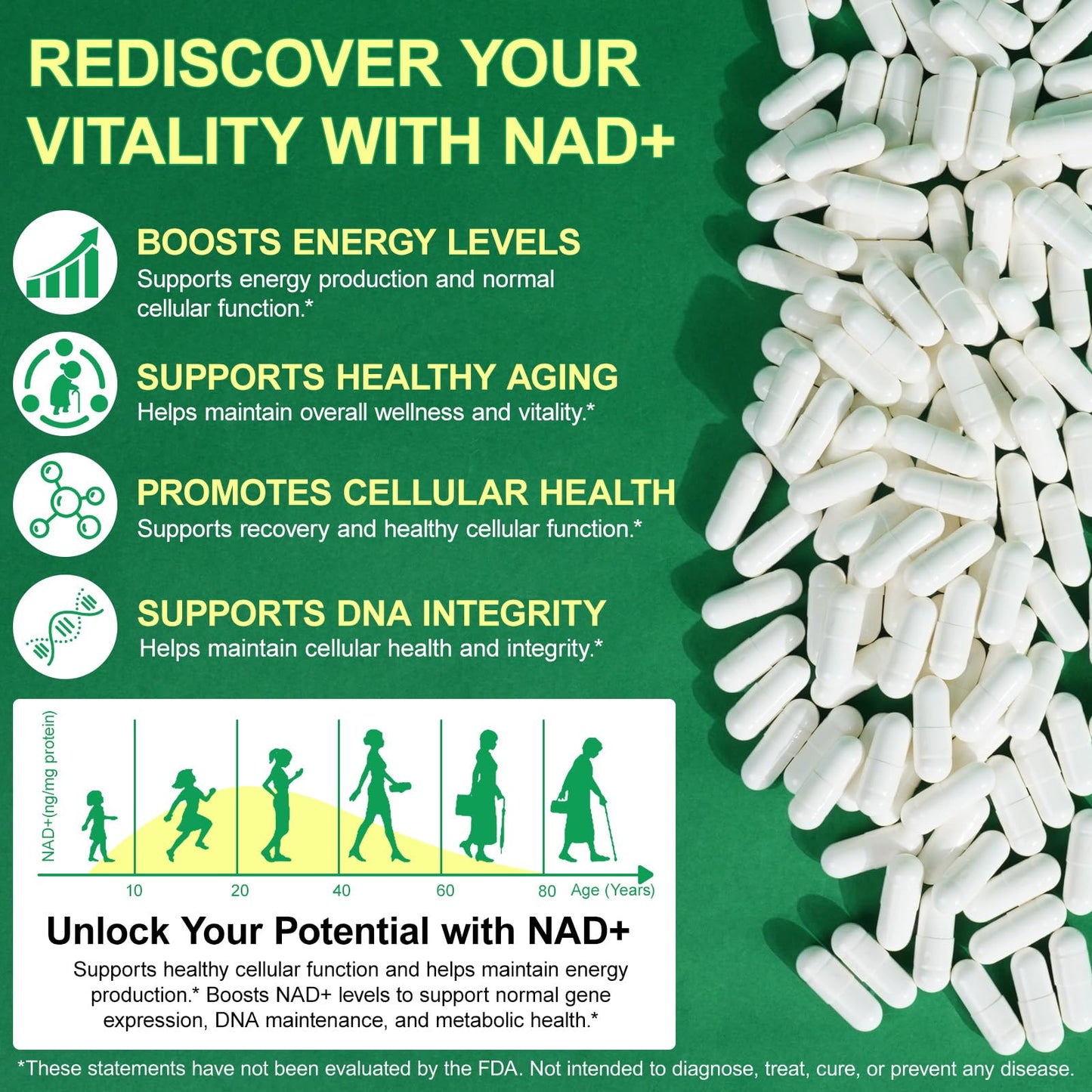 Feeliville NAD+ Supplements for Women Capsules, 120