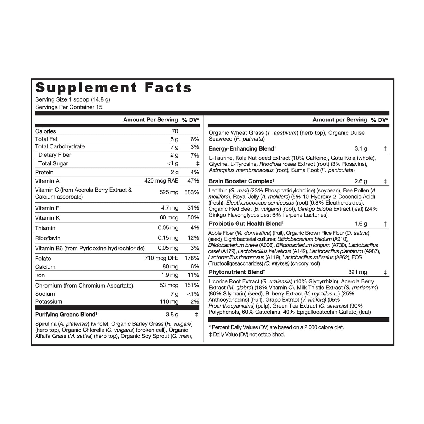Genuine Health Greens + Extra Energy Superfood Powder, 7.8 oz
