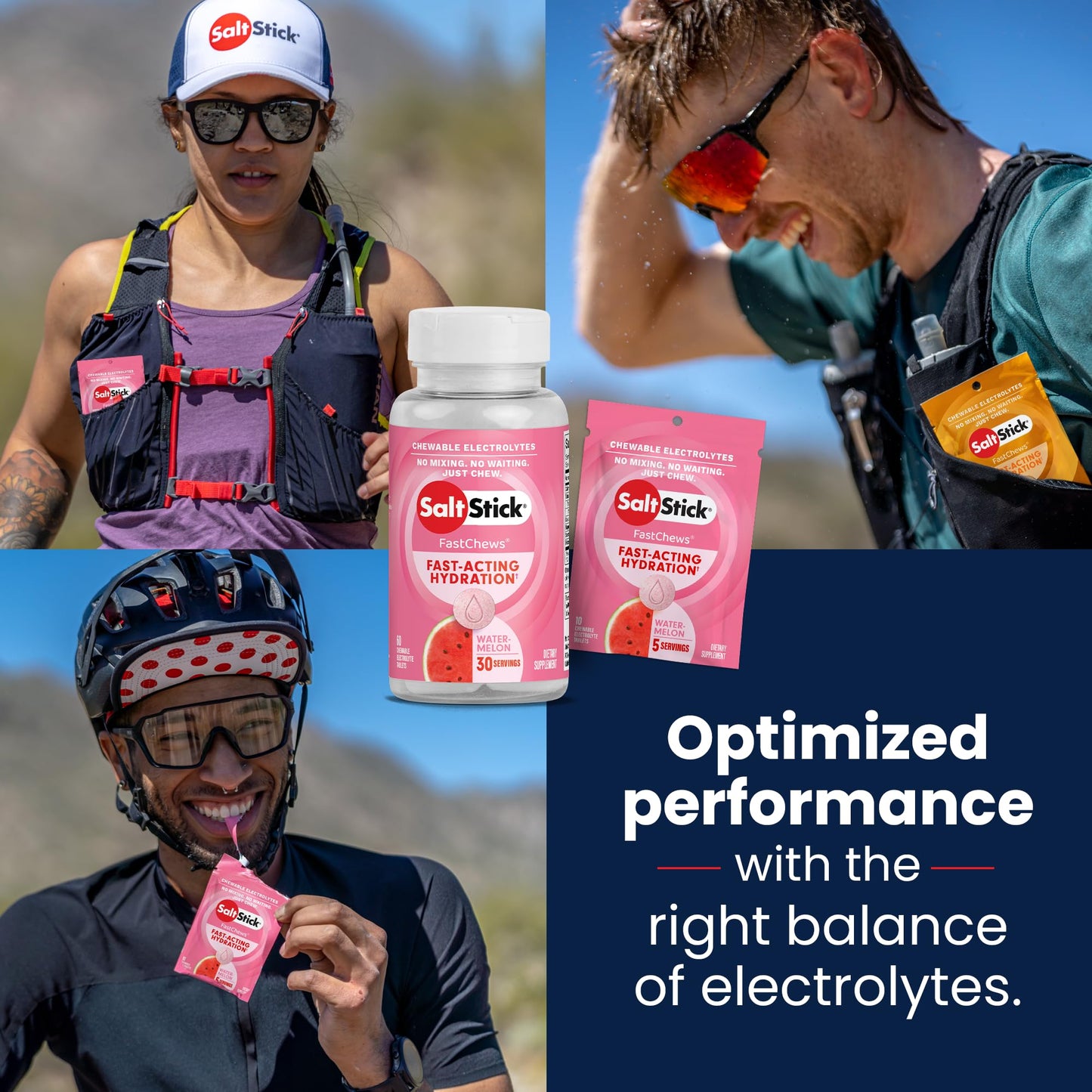 SaltStick Electrolyte FastChews Chewable 60 Count
