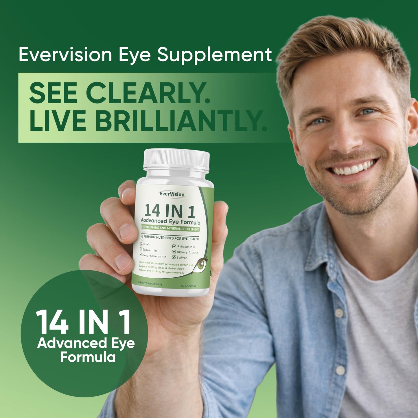EVERVISION 14 in 1 Advanced Eye Formula Capsule, 60 Capsules