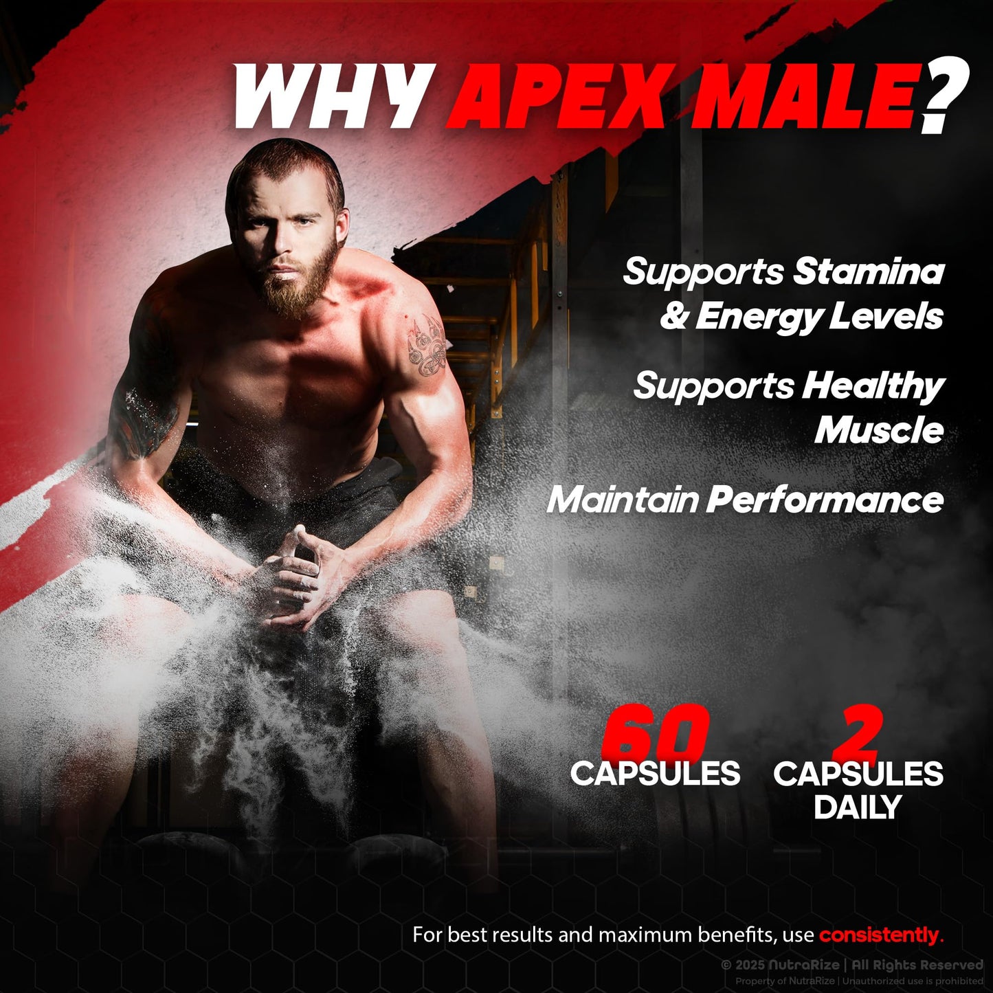 NutraRize Apex Male Capsules 180 Capsules
