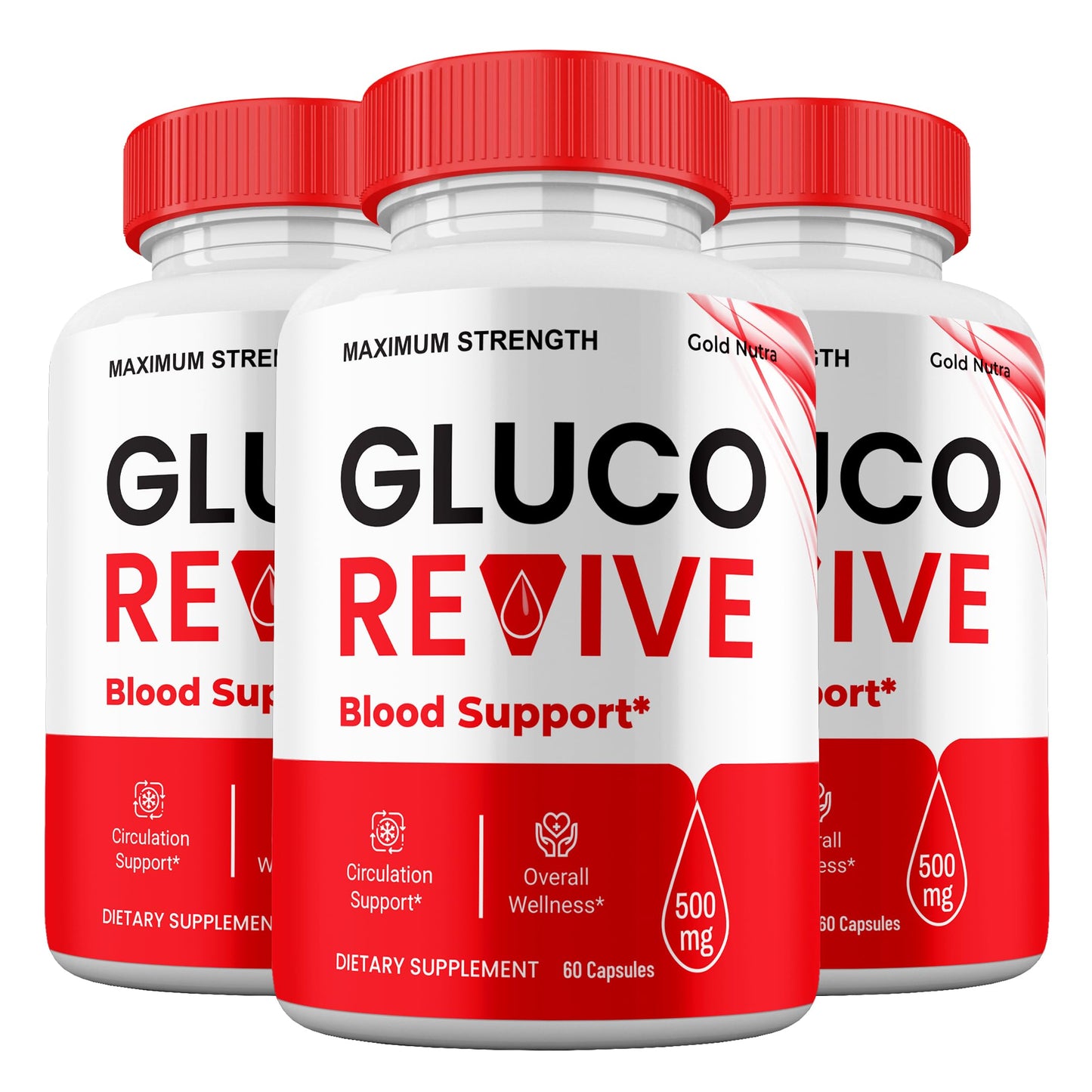 Gold Nutra GlucoRevive Capsules, 3 Count