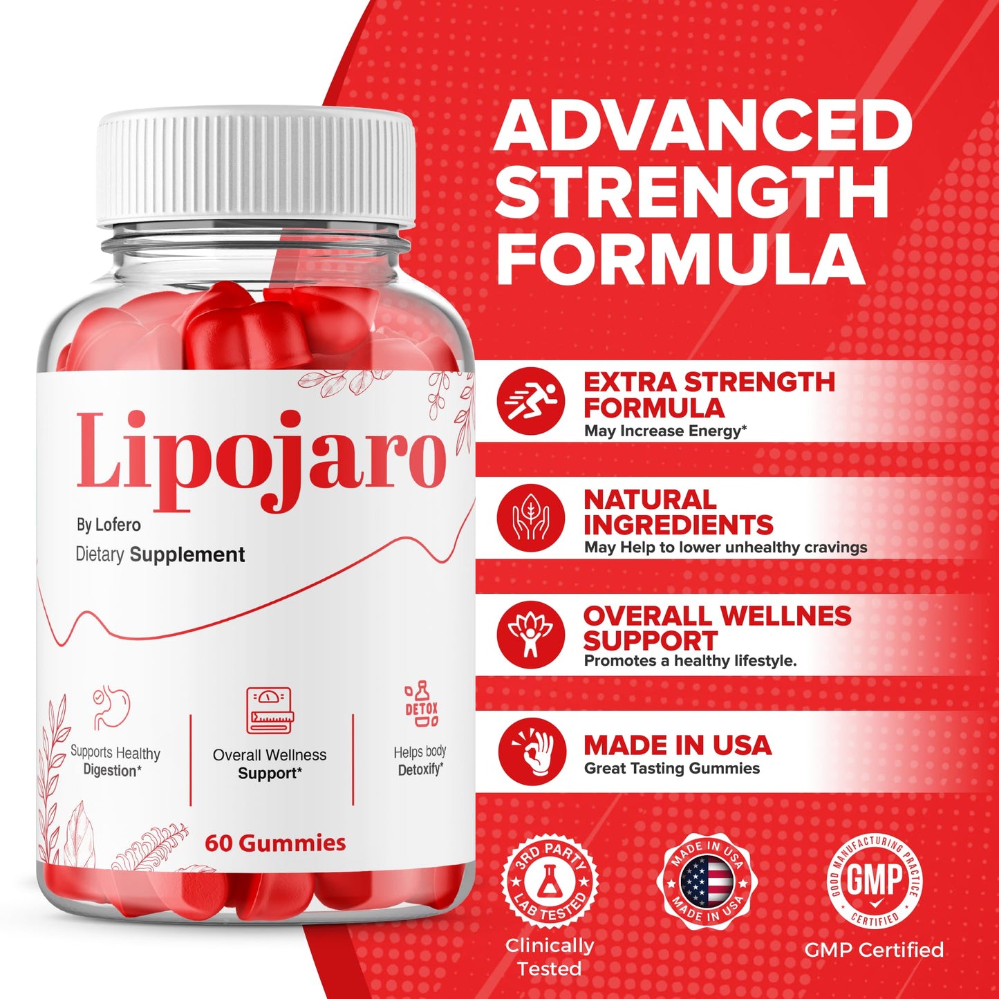 Lofero Lipojaro Gummies, 60 Count