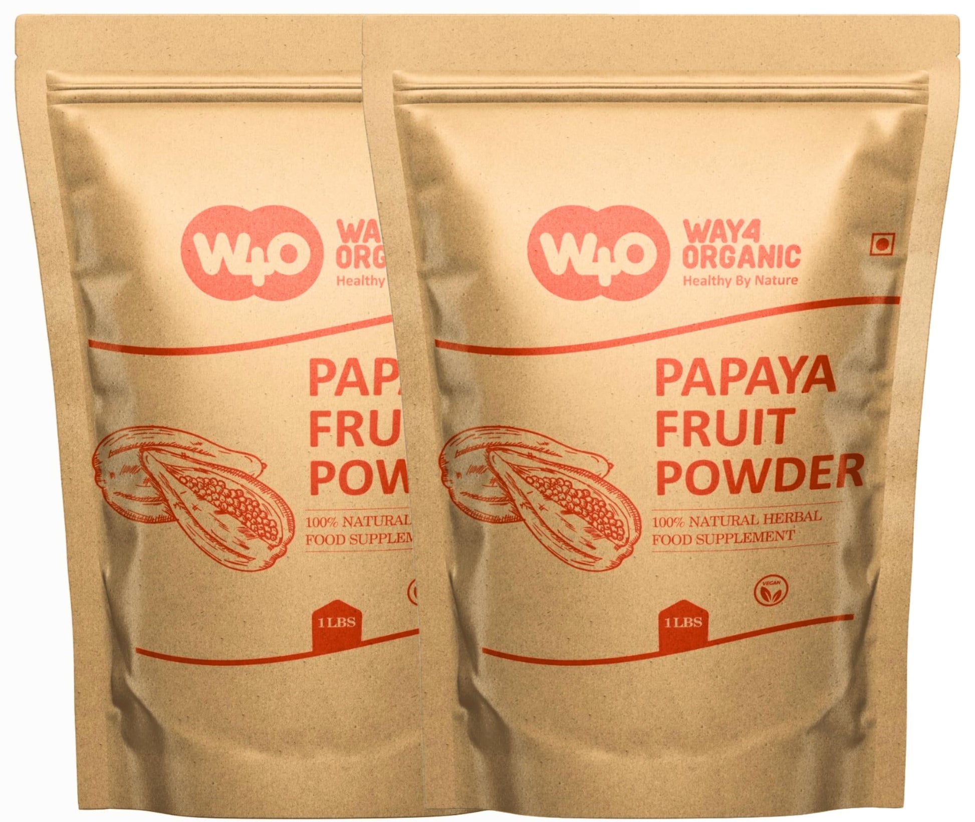 WAY 4 ORGANIC W4O Papaya Fruit Powder 32 Ounces