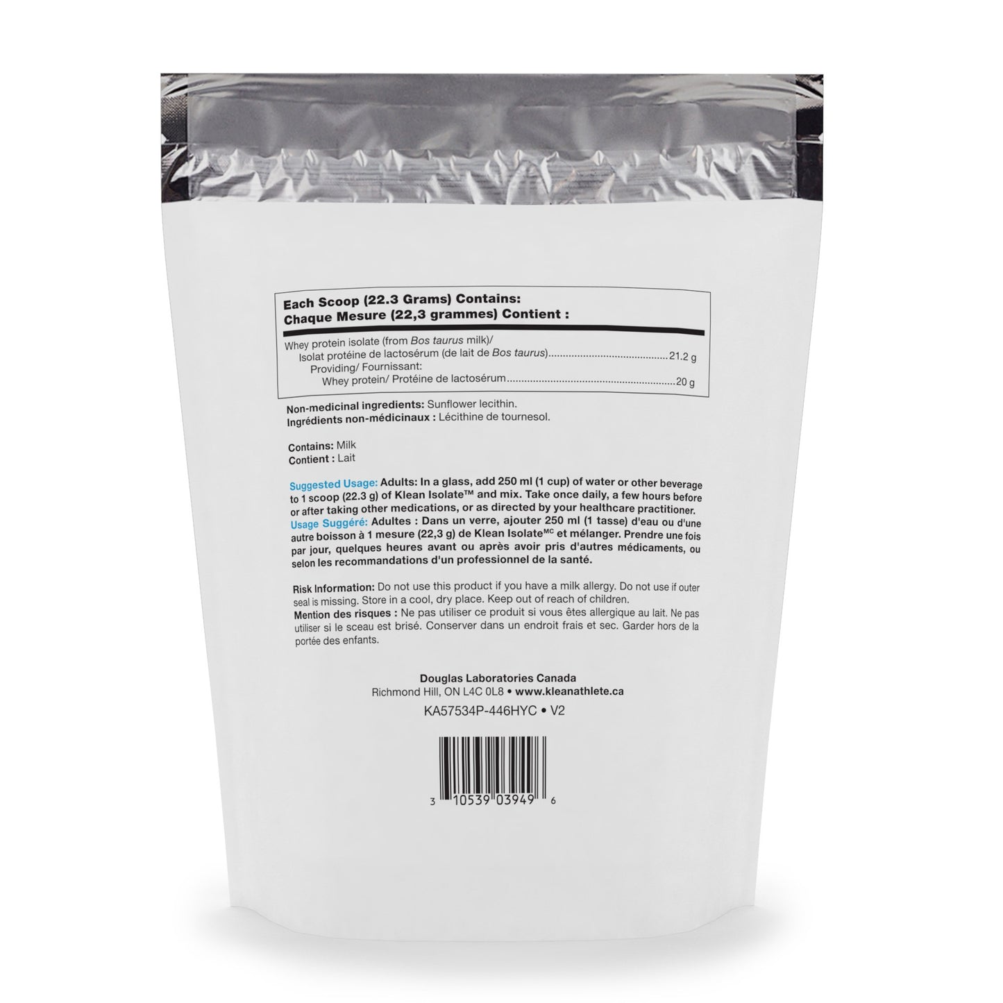 Klean Athlete Klean Isolate Whey Protein Isolate Powder 15.73 Ounce