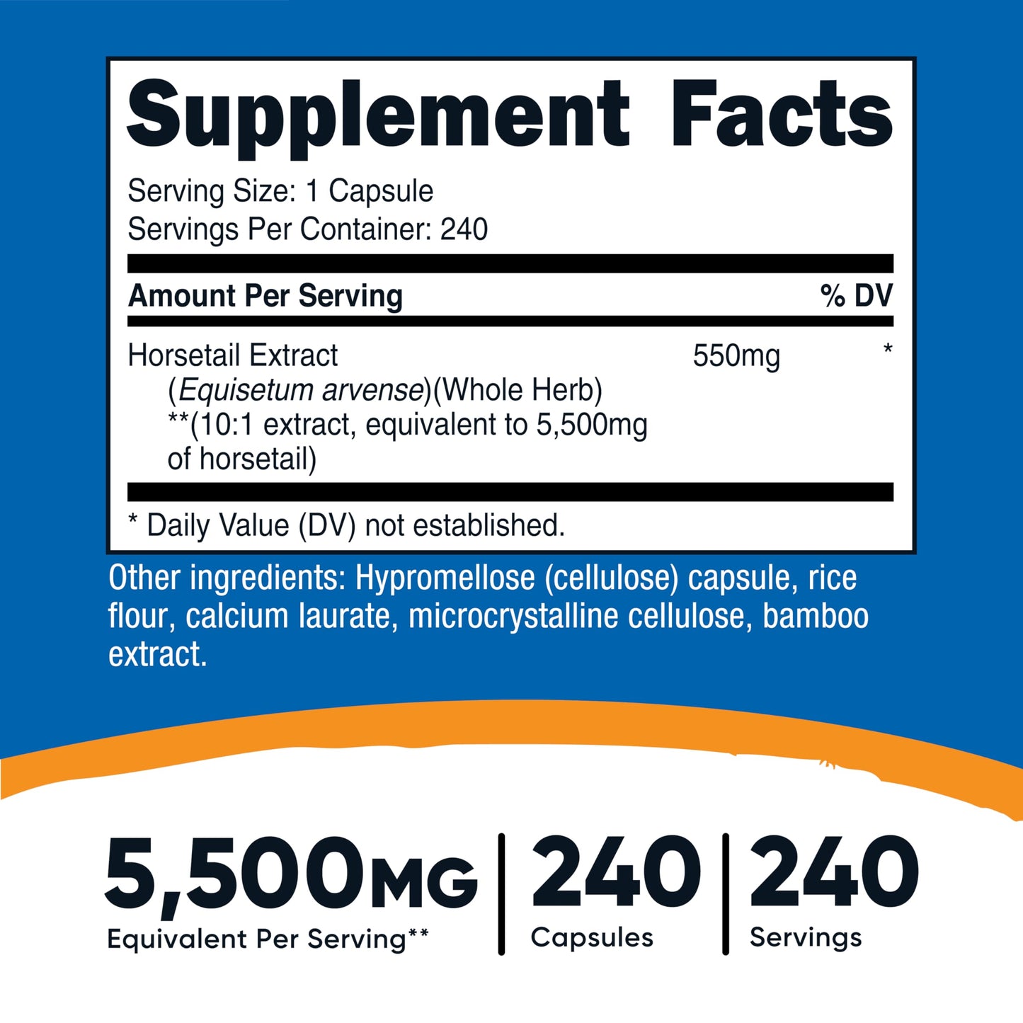 Nutricost Horsetail Extract Capsules 240 Count