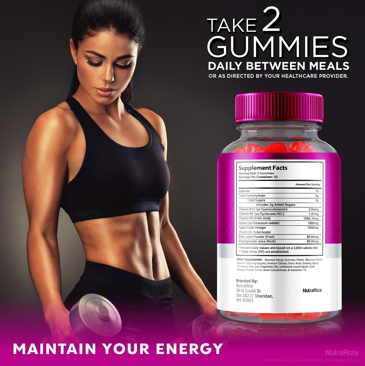 NutraRize Vitazenlabs Keto Gummies, Gummy, 120 Gummies
