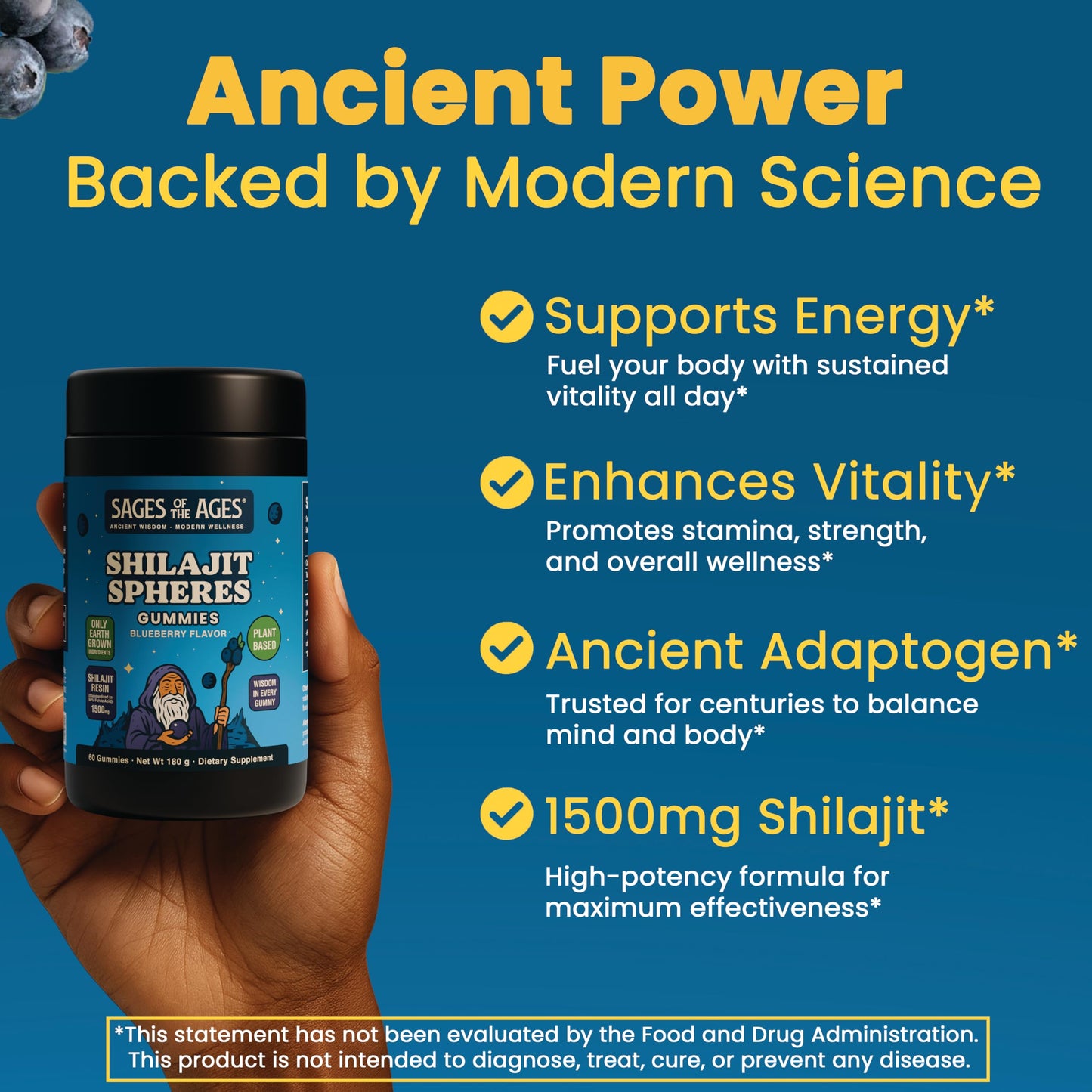 Sages Of The Ages Shilajit Gummies, 60 Count