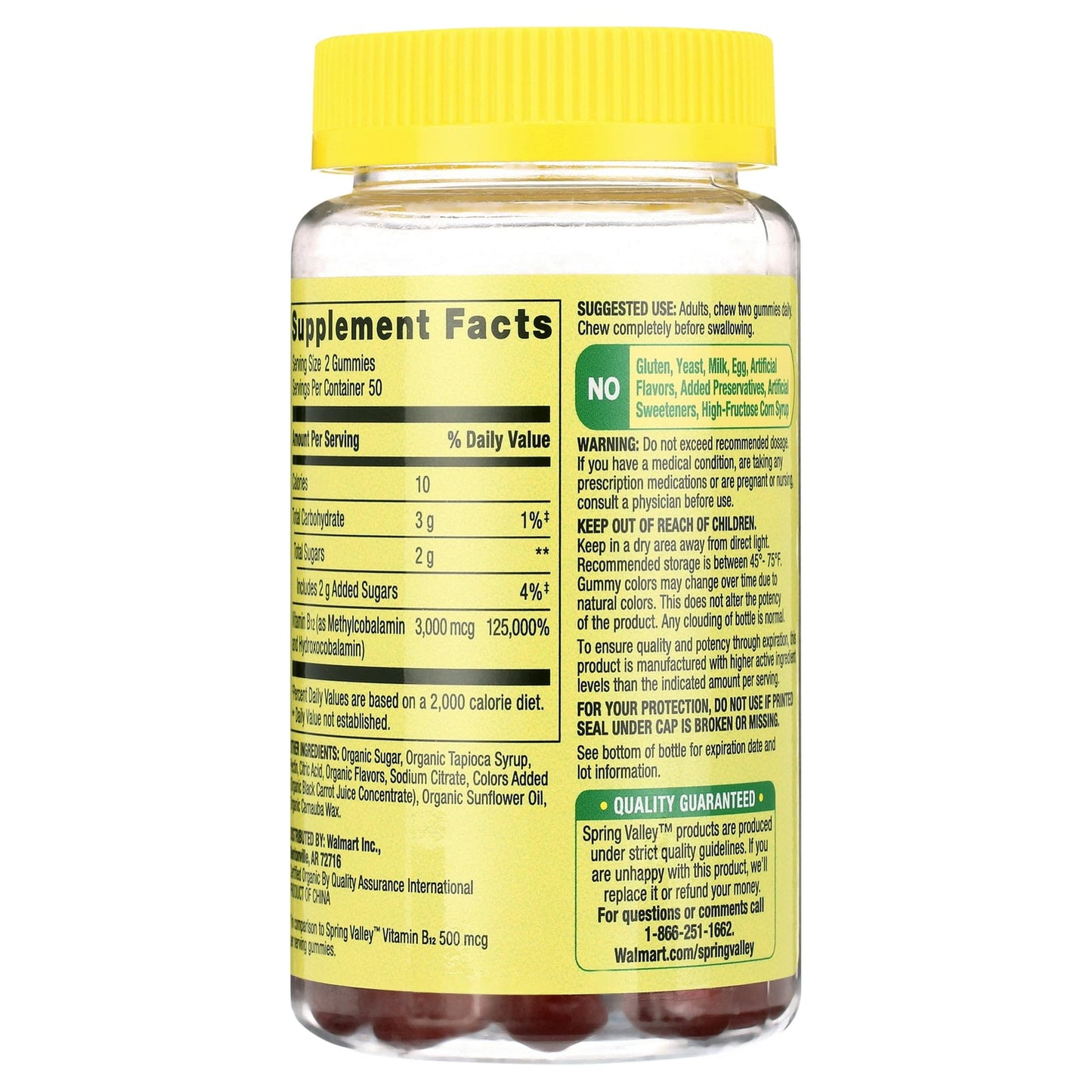 Generic Vitamin B12 3000mcg Gummies Extra Strength 100 Count