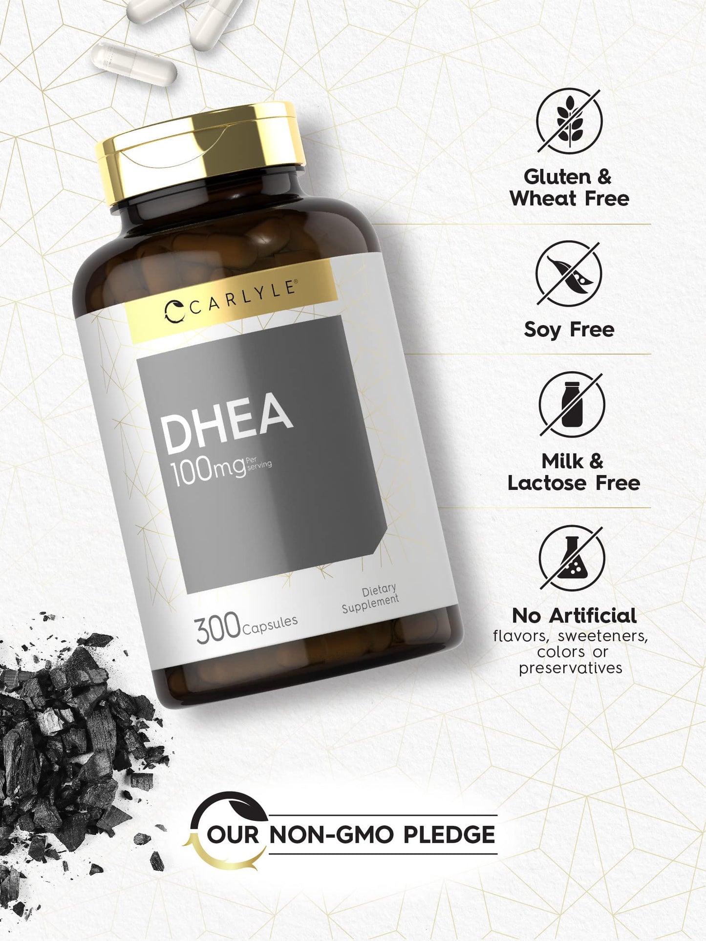 Carlyle DHEA 100mg Capsule, 300 Capsules