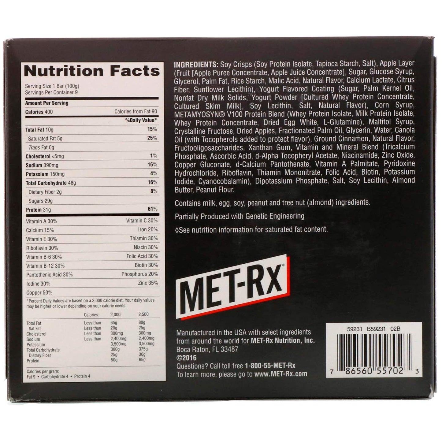 MET-Rx Big 100 Colossal Apple Pie Capsule 9 Count