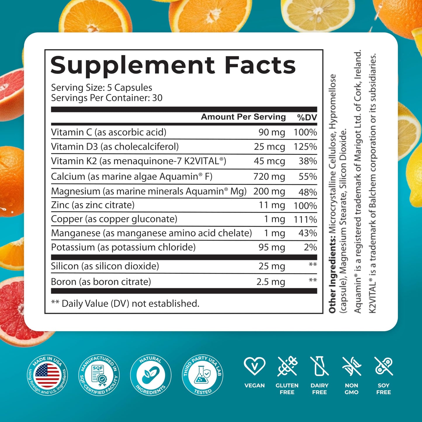 PUREHEALTH RESEARCH Bone Health Formula Capsules 150