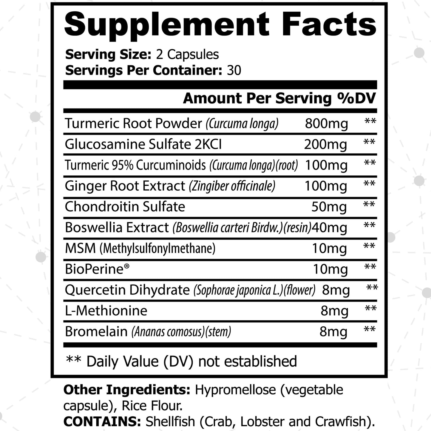 Sun Vitals Platinum Turmeric Complex – 95% Curcuminoids with BioPerine®, Glucosamine & Boswellia Capsules, 60 Count