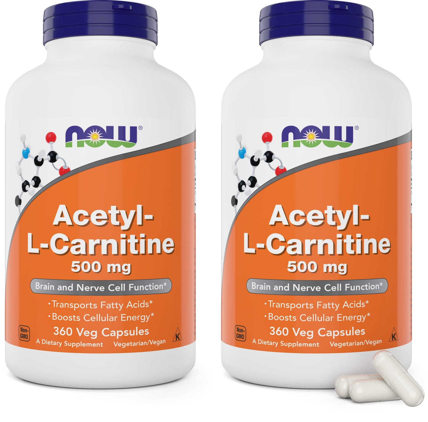 NOW Foods Acetyl-L-Carnitine 500mg, 720 Veg Caps