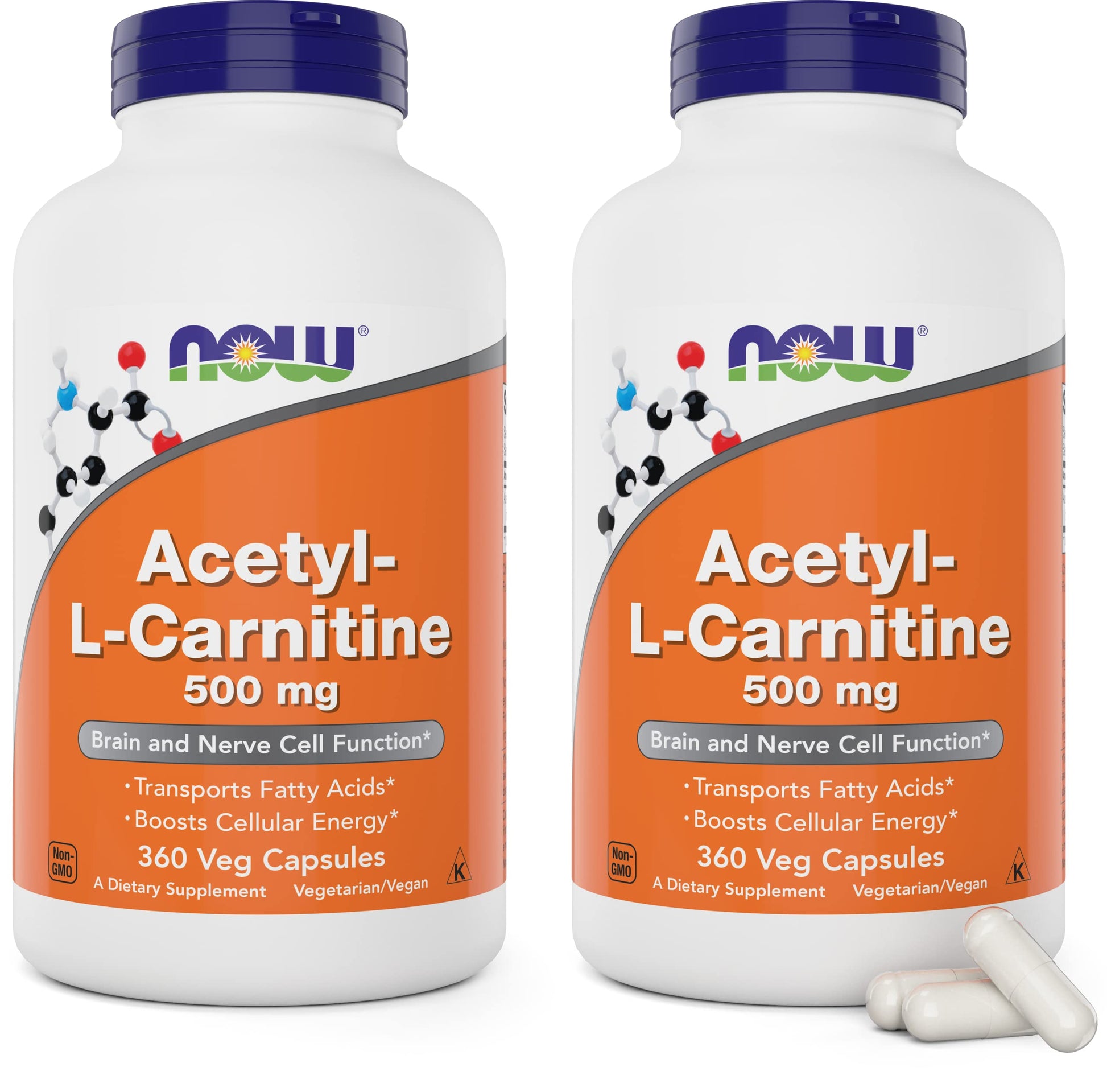 NOW Foods Acetyl-L-Carnitine 500mg, 720 Veg Caps