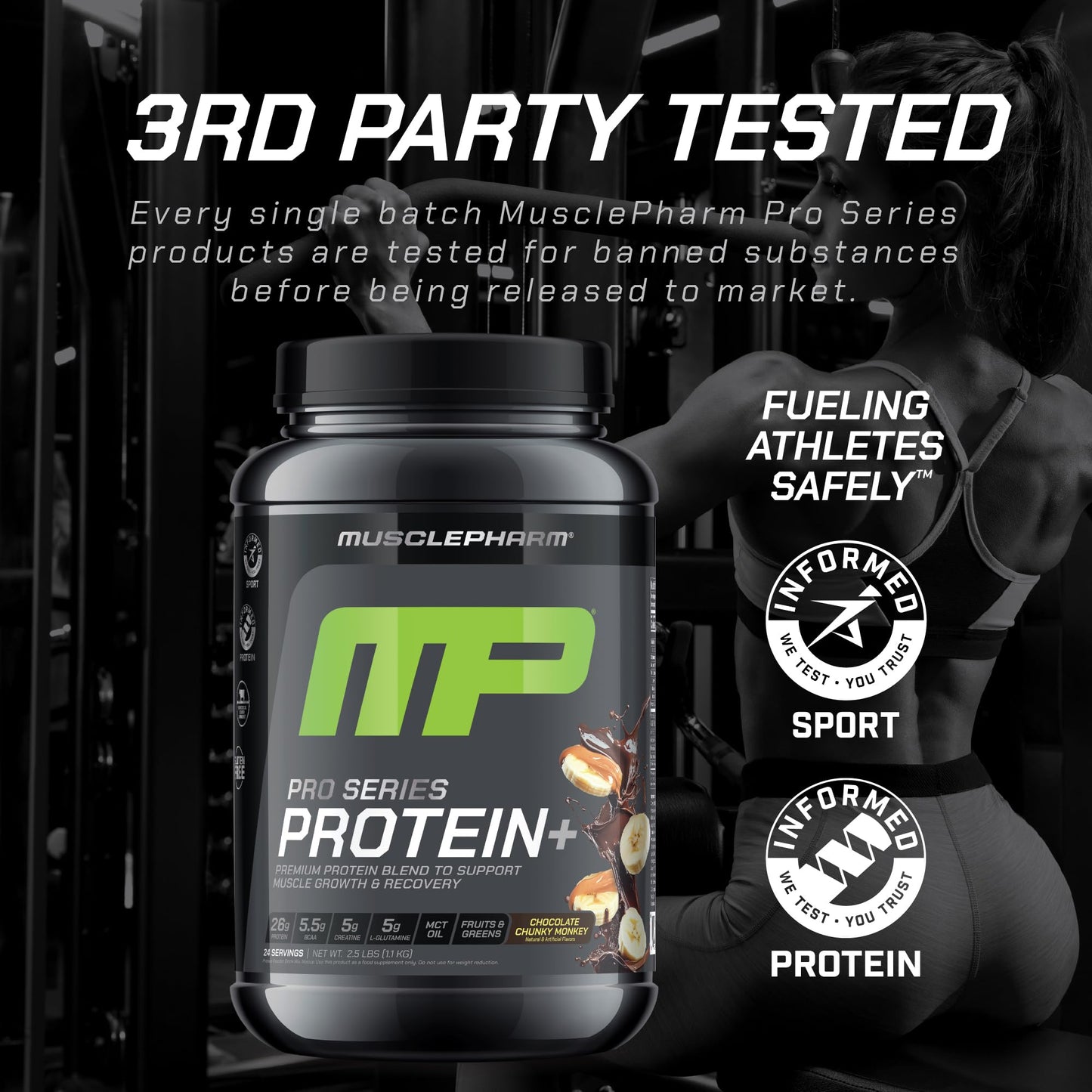 Muscle Pharm Pro Series Protein+ Whey Protein Powder, 2 lb