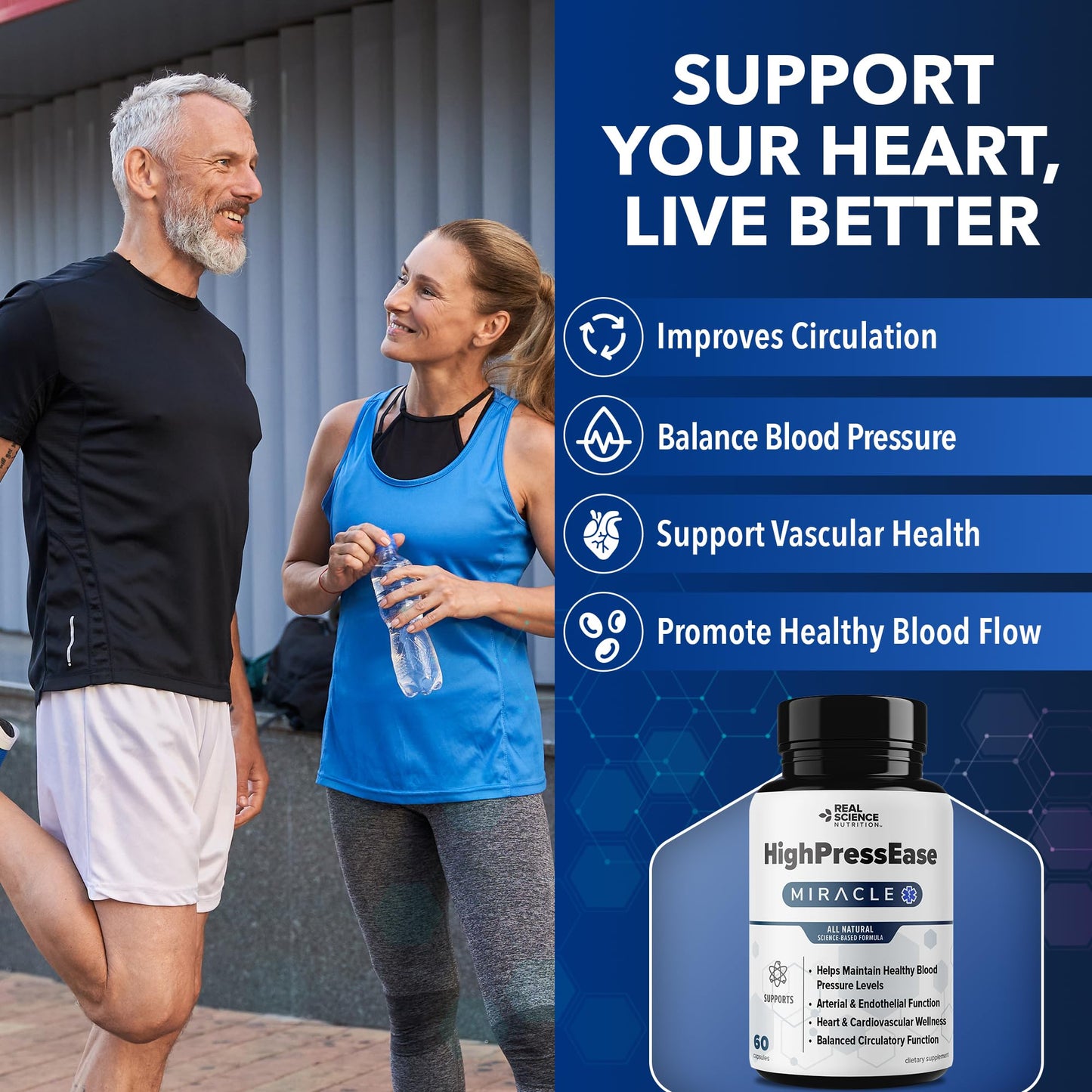 Real Science Nutrition HighPressEase 60 Capsules