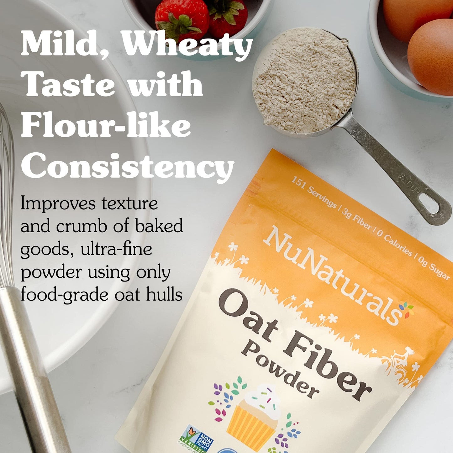 Nunaturals Oat Fiber Powder 16