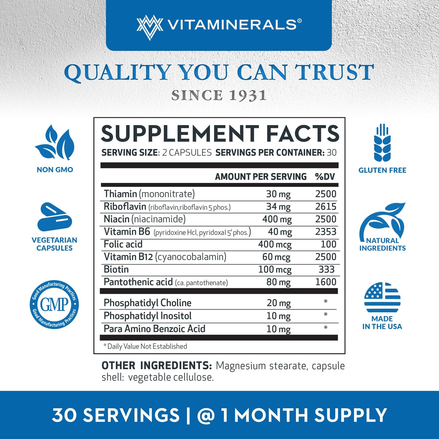 Vitaminerals 119 Neurotex 60 Capsules
