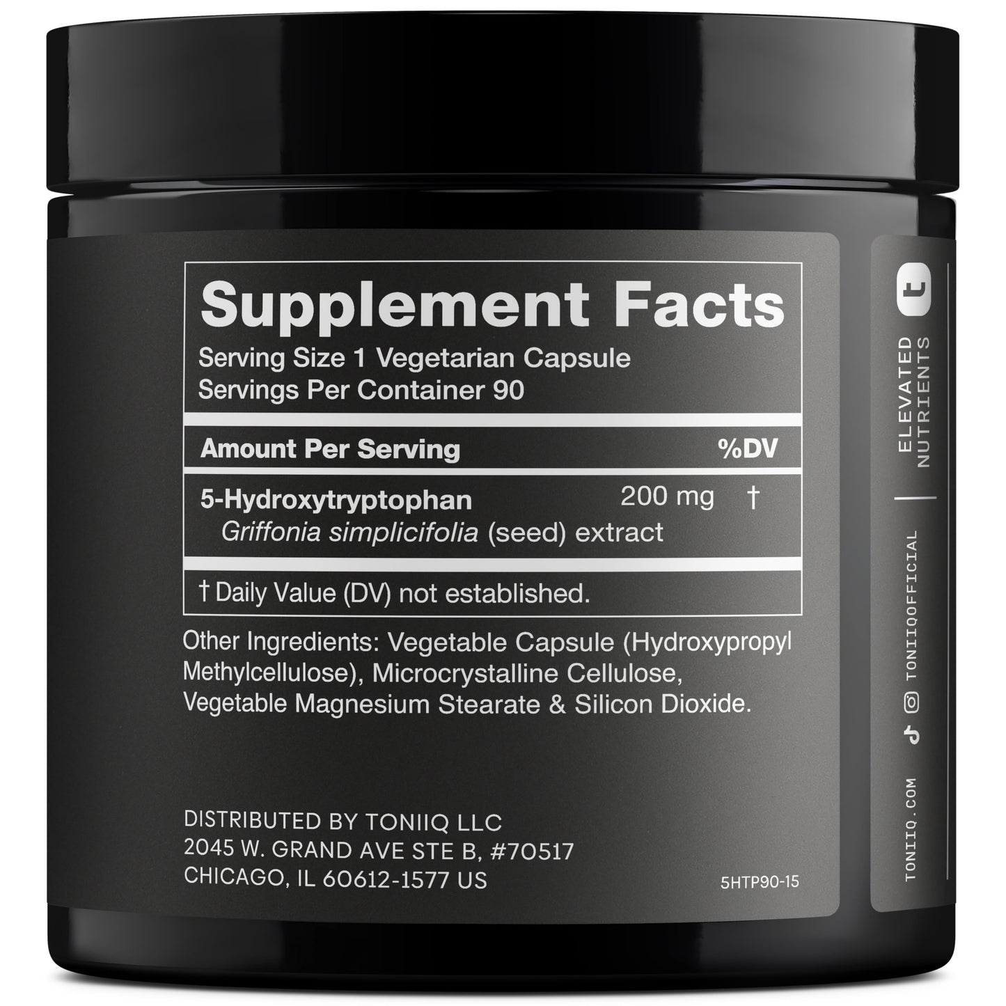 Toniiq Ultra High Strength 5-HTP Capsules, 90 Veggie Capsules