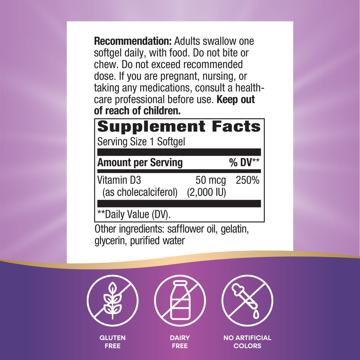 Nature's Way Vitamin D3 Softgels 120 Count