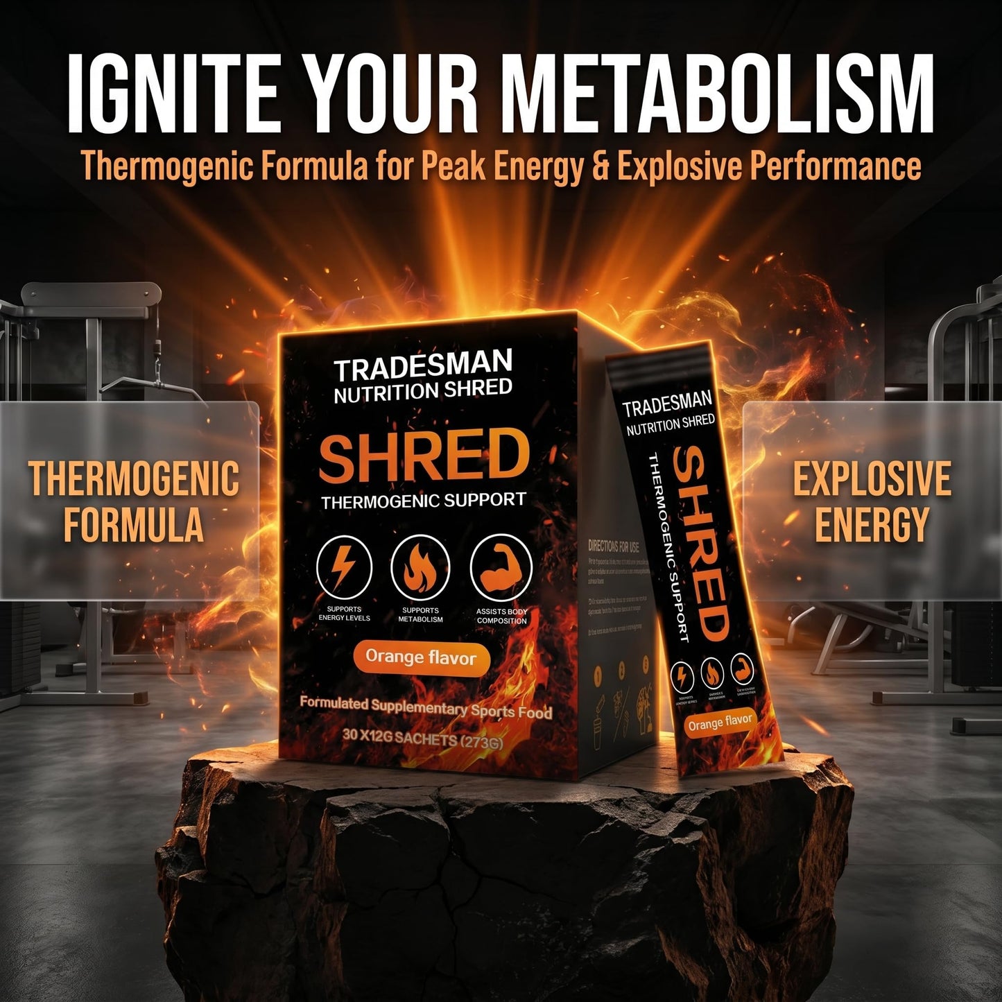 Tradesman Nutrition Shred Thermogenic Protein Powder 30 Sachets