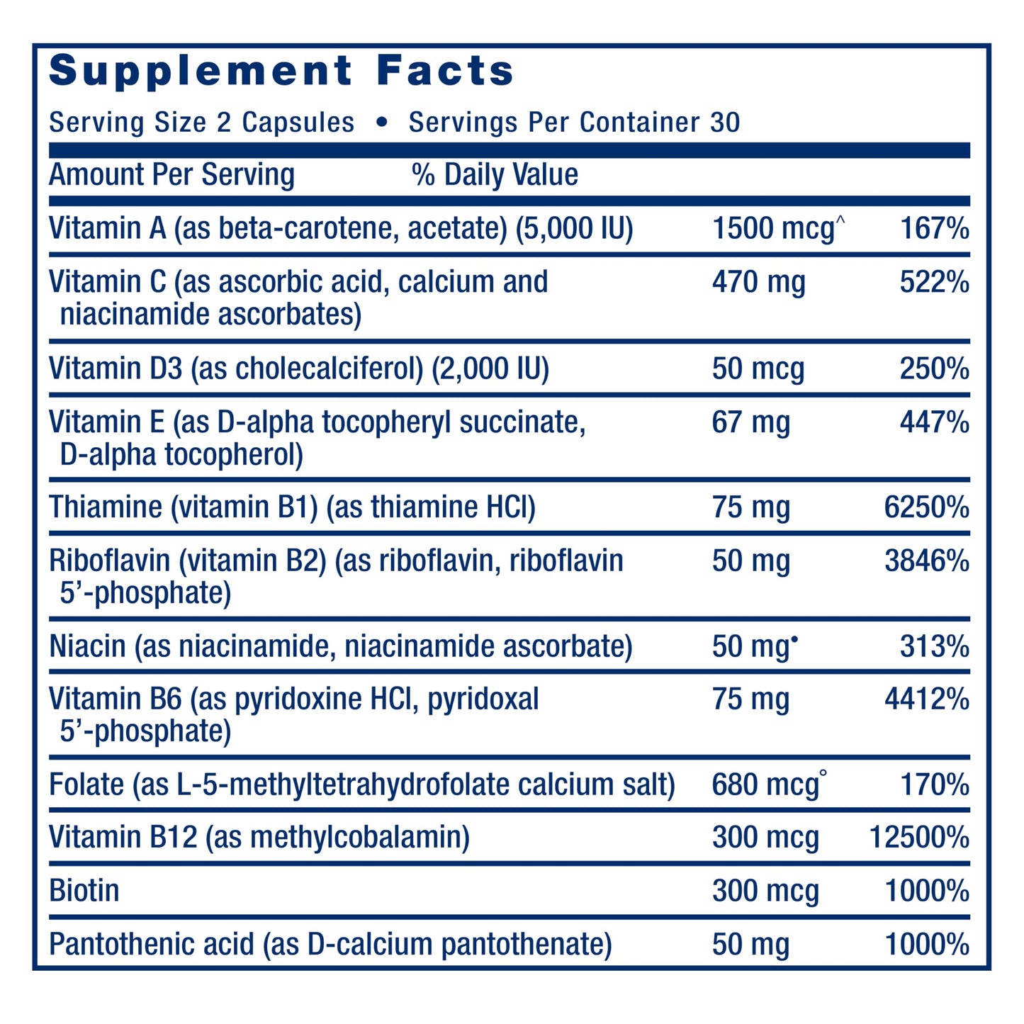 Life Extension Two-Per-Day Multivitamin Capsule 60 Count