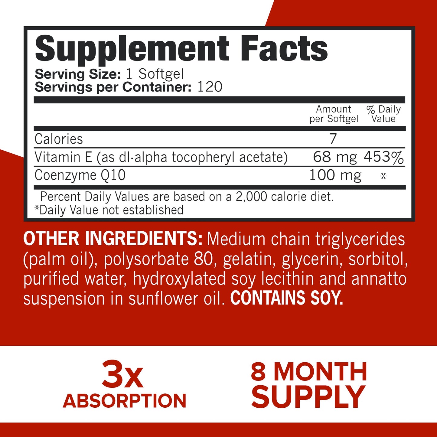 Qunol CoQ10 100mg Softgels, 240 Count