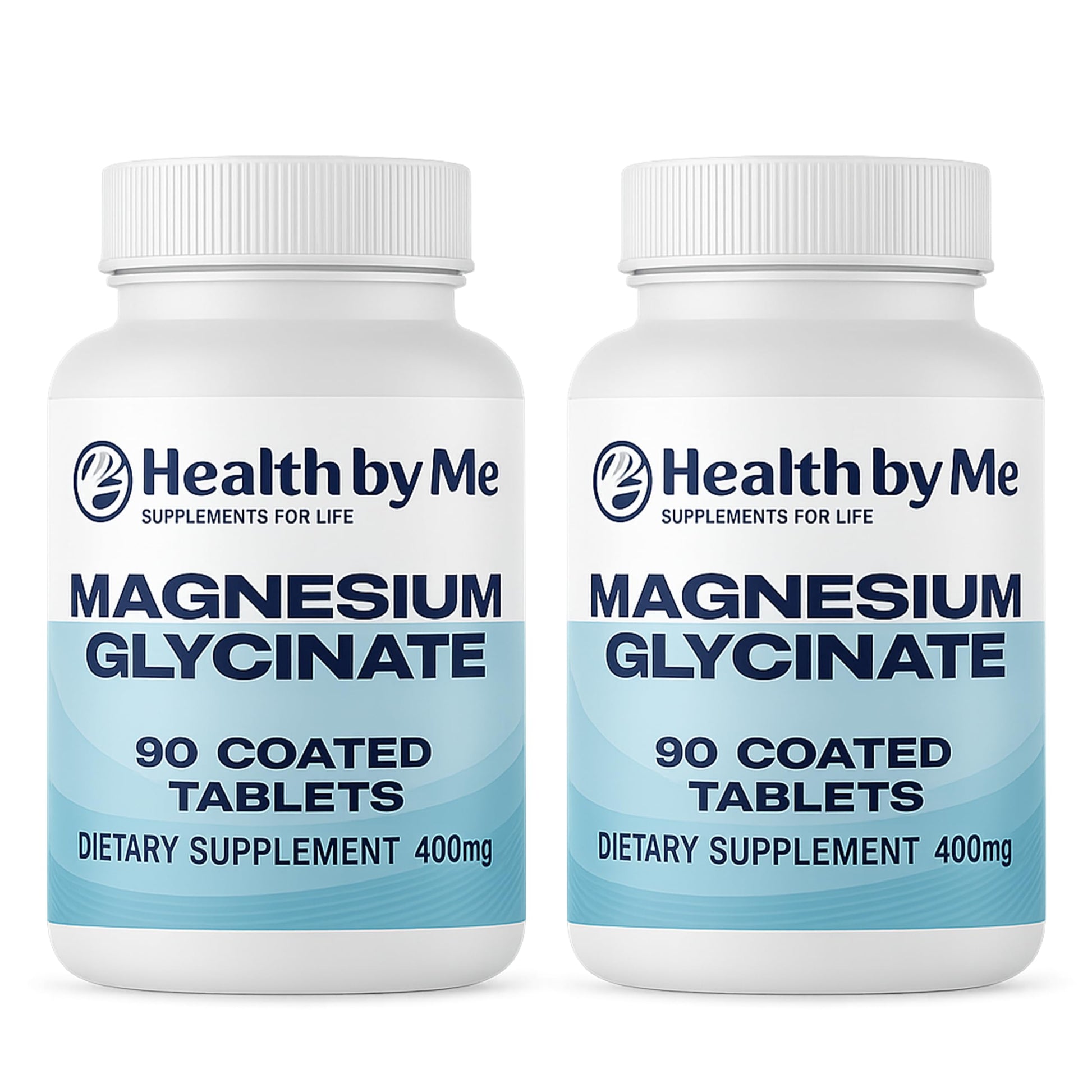 HEALTH BY ME Magnesium Glycinate 400 mg Tablet, 180 Tablets, 2-Pack