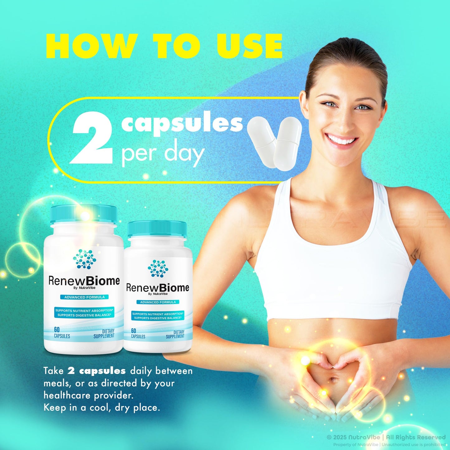 NutraVibe Renew Biome Skin & Gut Harmony Formula Capsule 120 Capsules