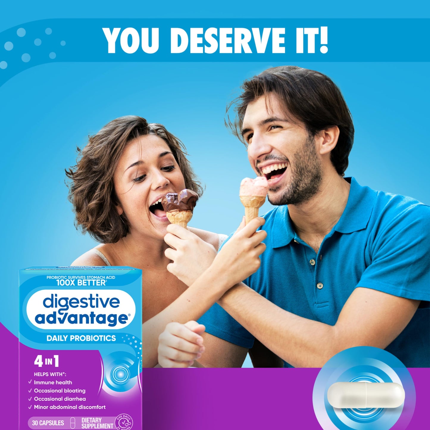 Digestive Advantage Daily Probiotic Capsule 30 Count