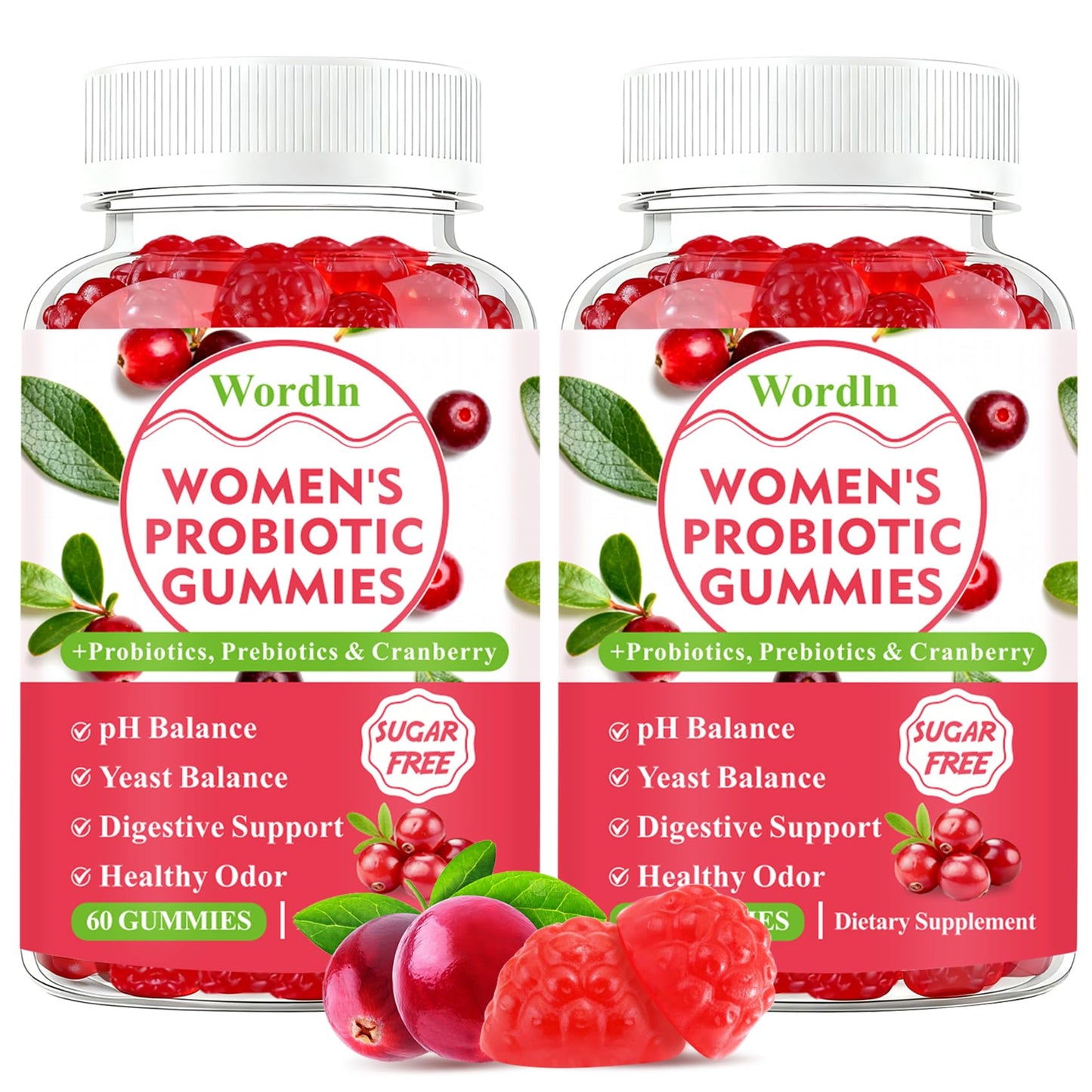 Wordln Women Probiotic Gummies for Feminine Health Gummy 120