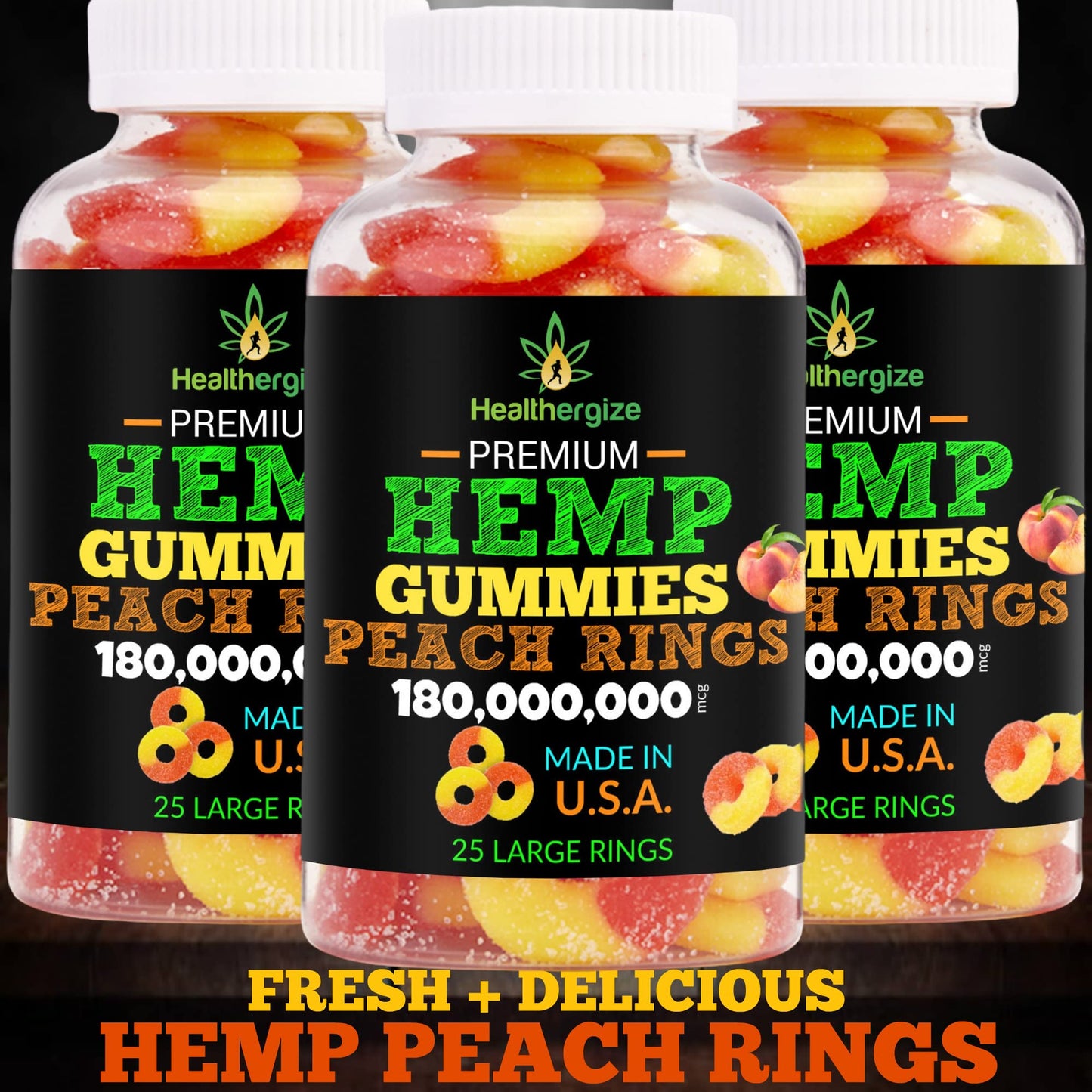 Healthergize Hemp Gummies Gummy 75 Count