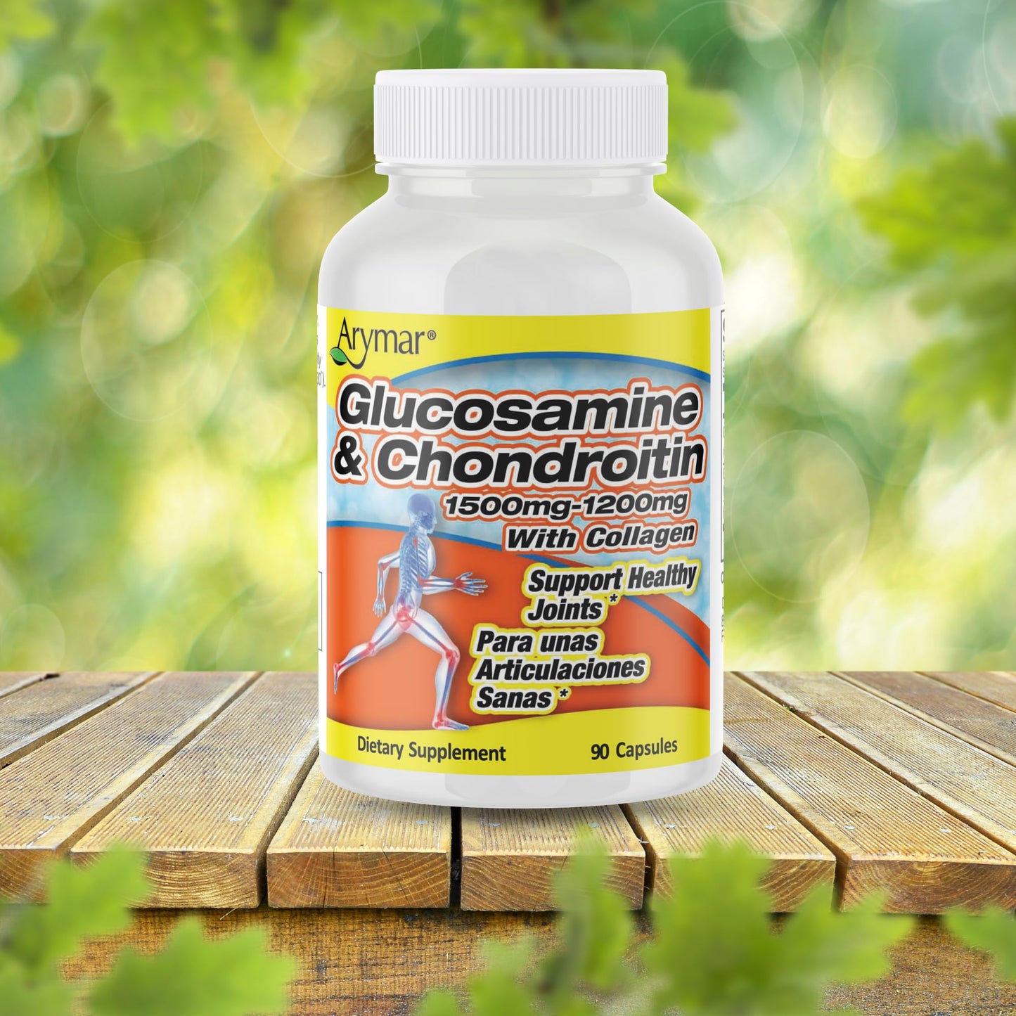 Arymar Glucosamine Chondroitin & Collagen Supplement Joint Support Formula Capsules, 90 Count