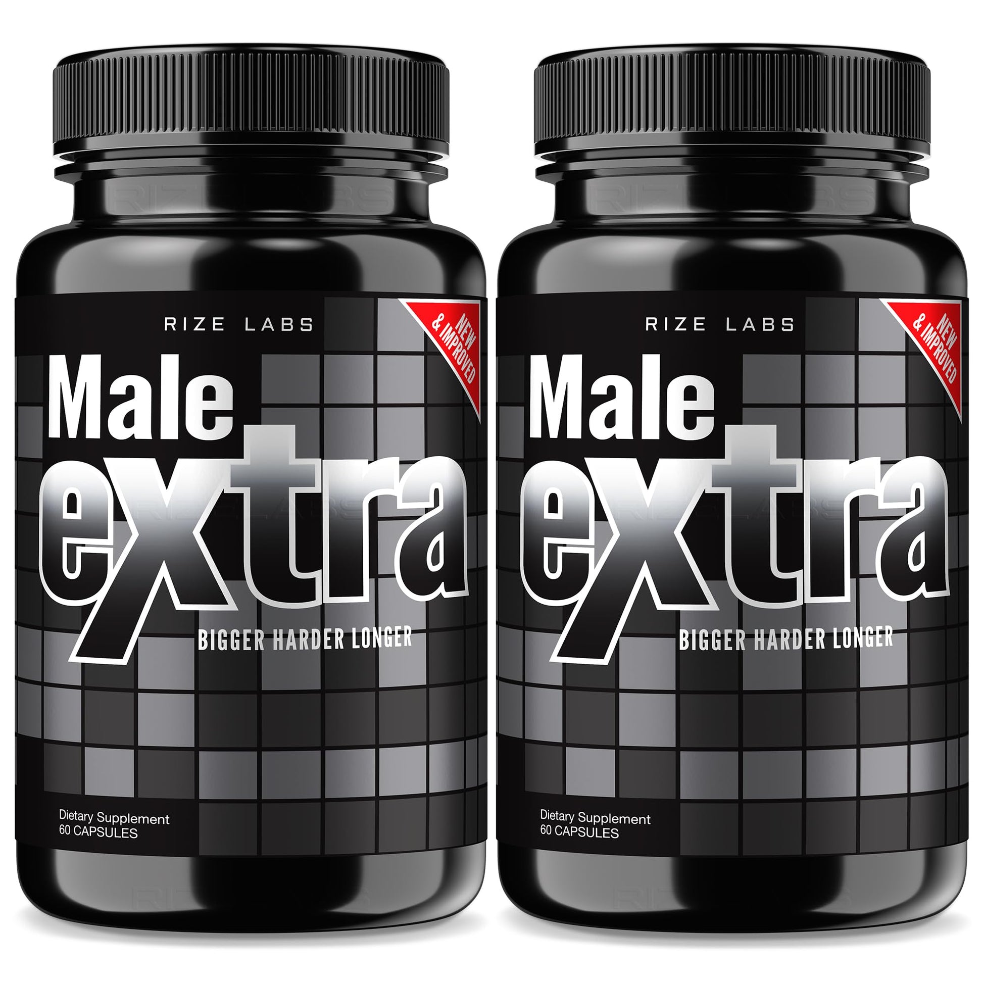 Rize Labs Male Extra Capsules - Performance Supplement for Men, Maximum Strength Support, Ultra Pure Pills, Non-GMO Vegan Supplement Advanced Formula, 120 Capsules