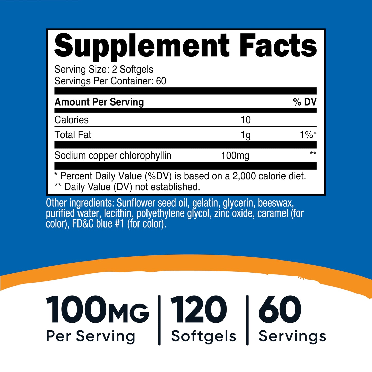 Nutricost Chlorophyll 100mg Softgels, 120 Softgels