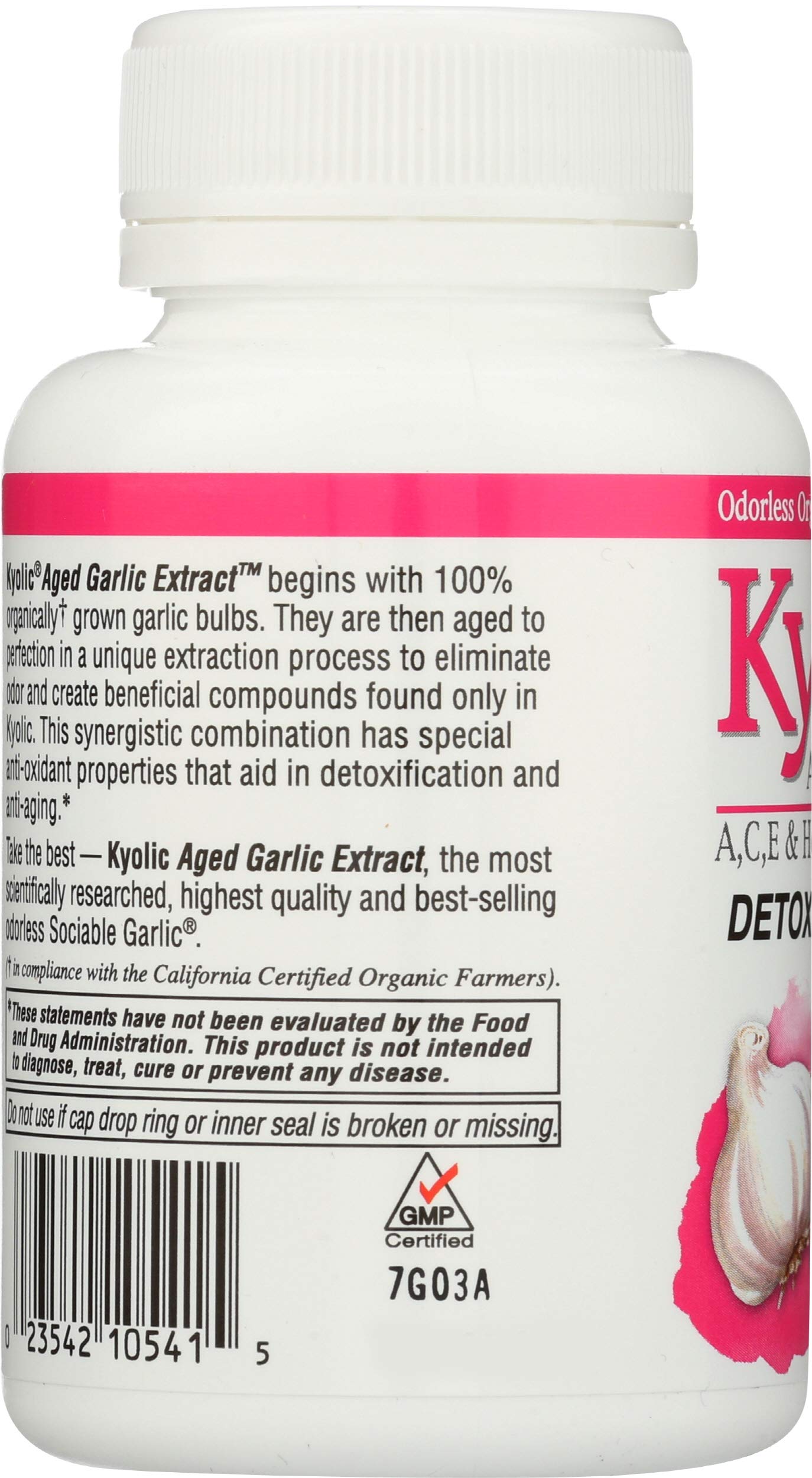 Kyolic Formula 105 Garlic Extract with Vitamin A, Vitamin E, and Selenium, 100 Capsules