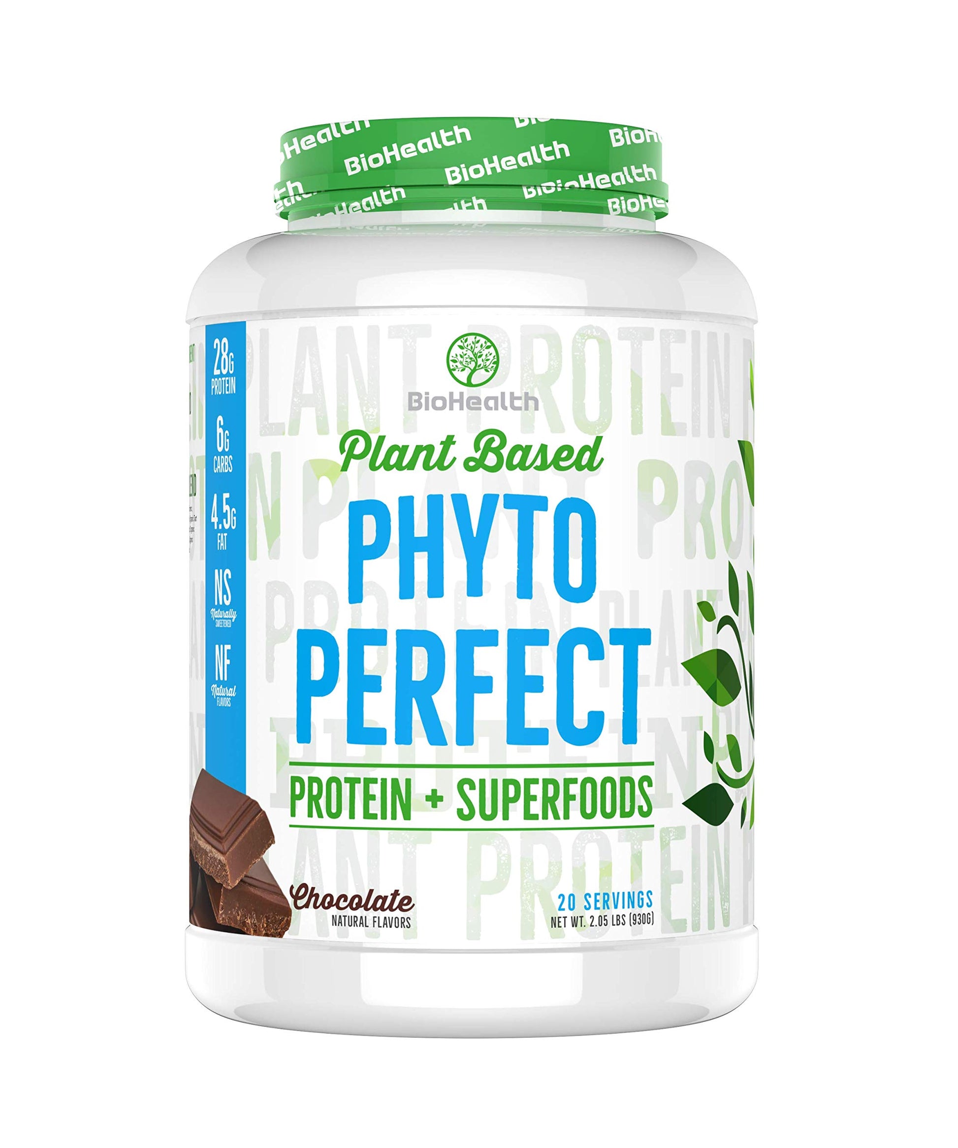 BioHealth Nutrition Phyto Perfect Chocolate Protein Powder, 2 lb, 32 Servings