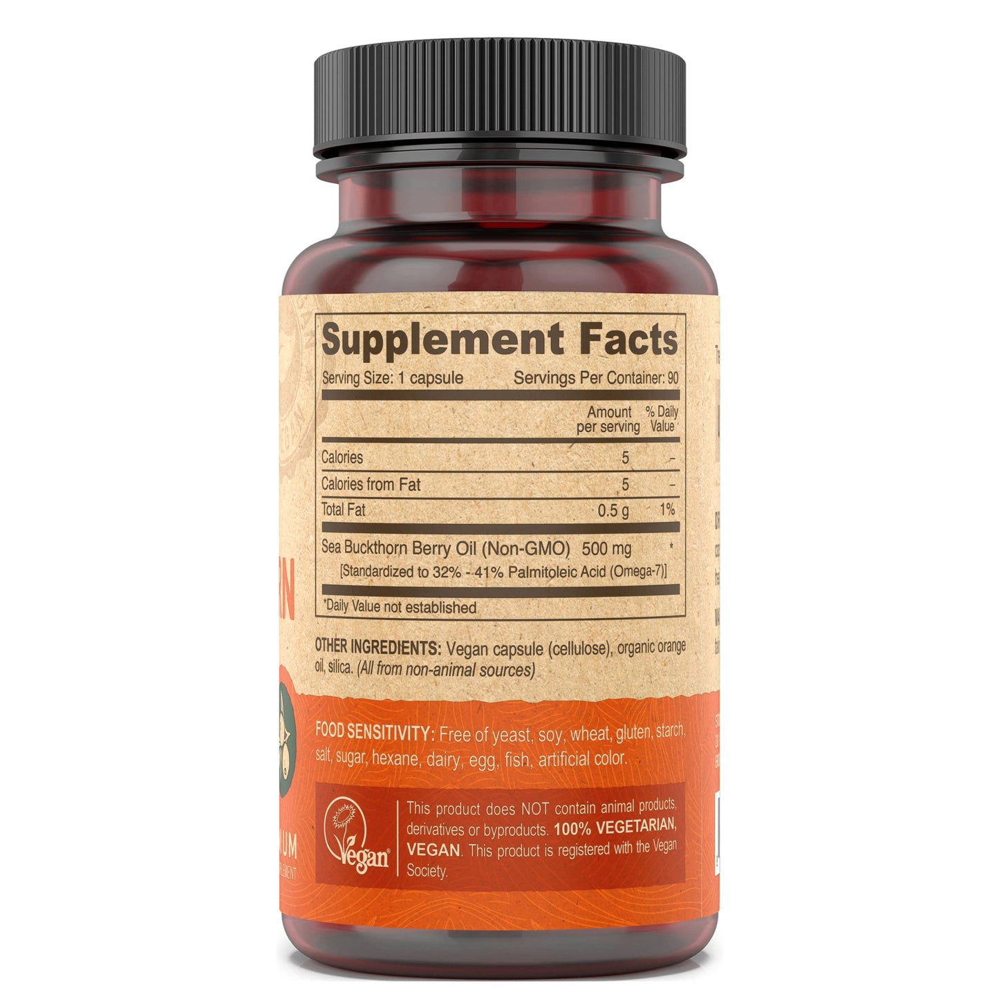 DEVA Vegan Sea Buckthorn Berry Oil 500mg Capsule, 90 Count