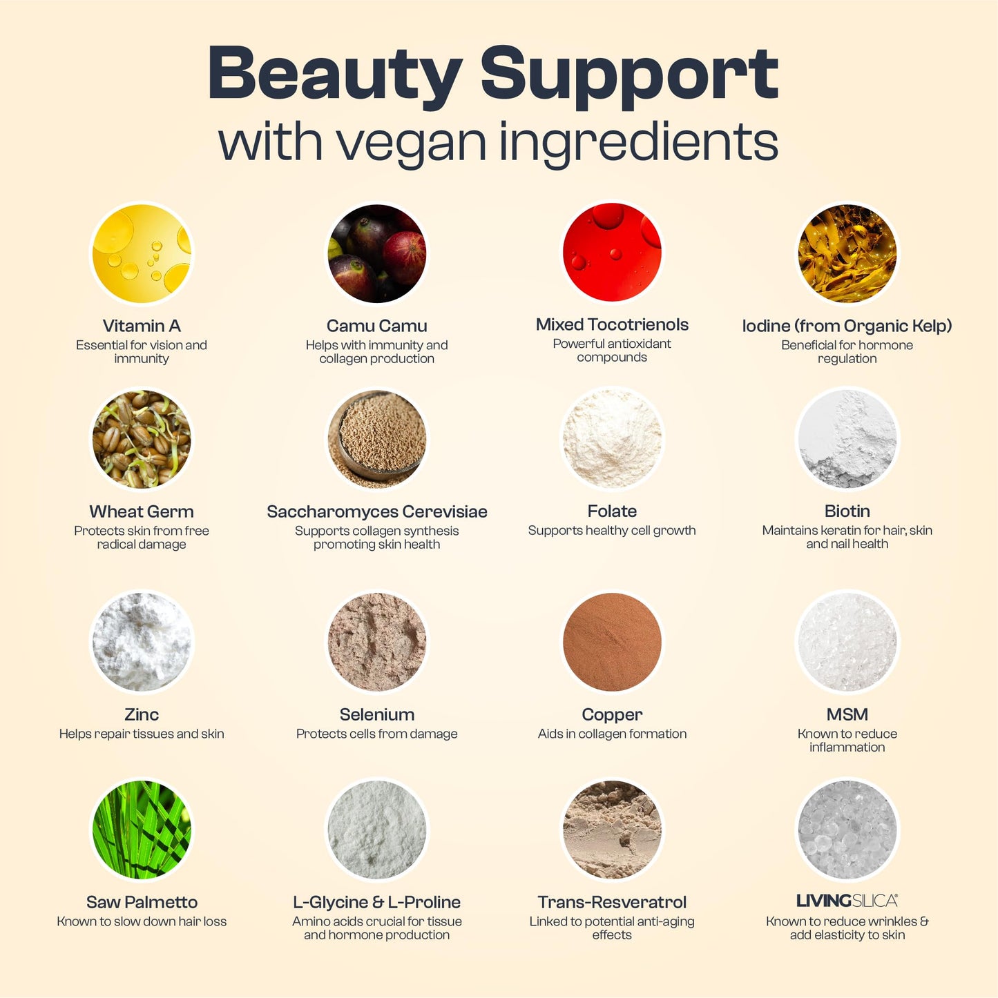 My Vida Origins Hair Skin and Nails Capsules, 120 Capsules