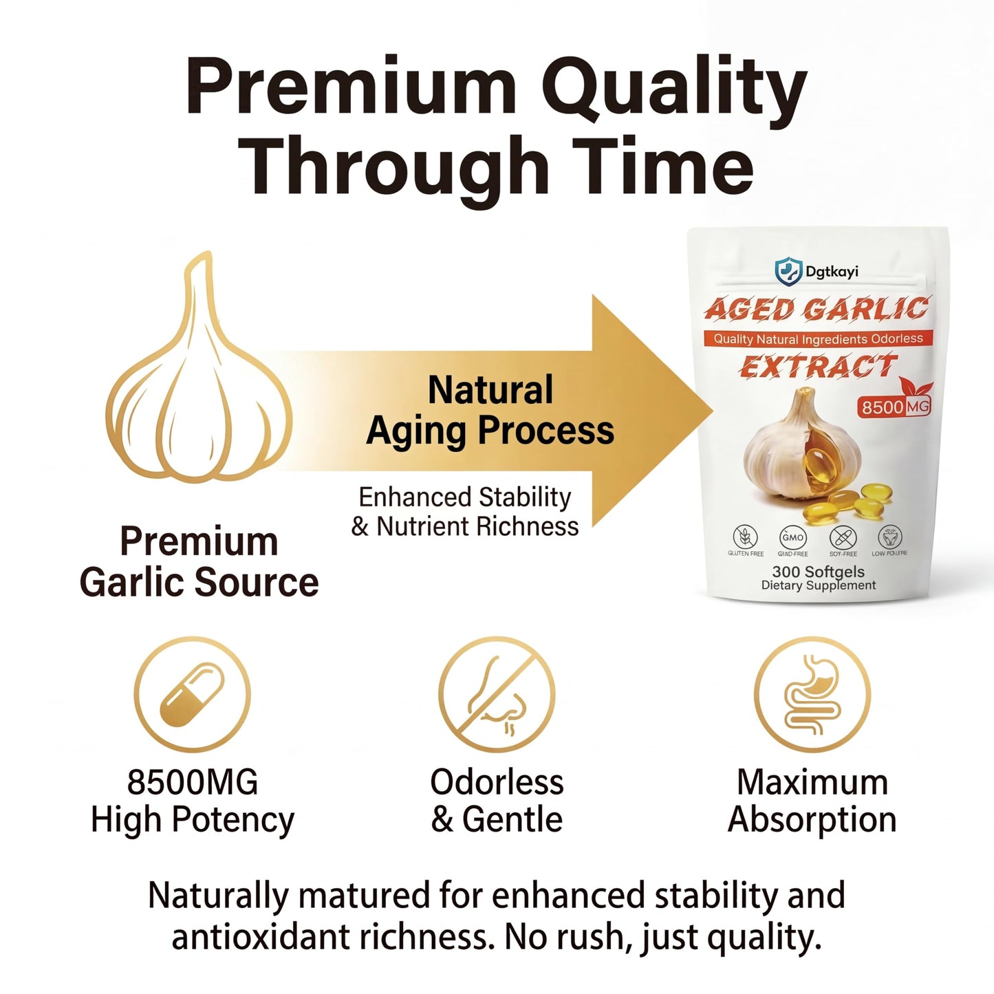 Dgtkayi Aged Garlic Extract Softgels 300