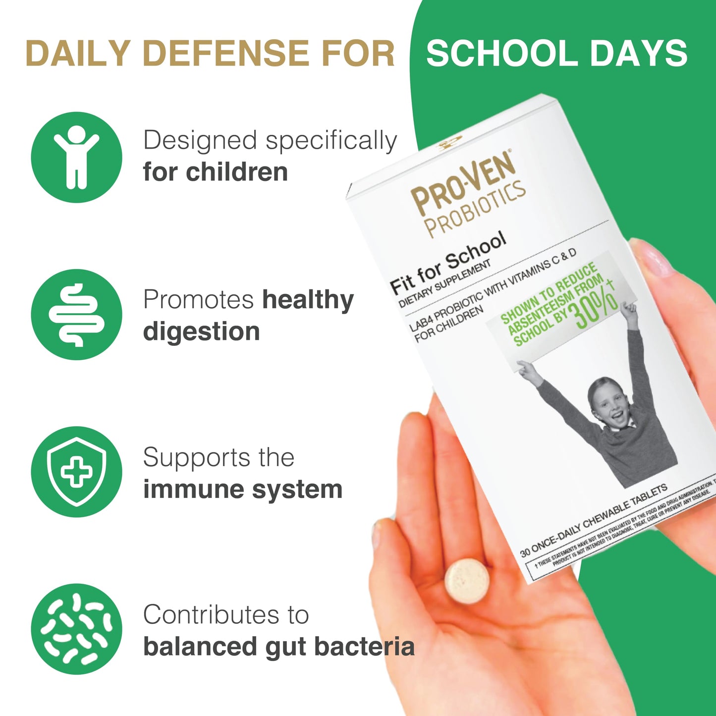 Pro-Ven Fit for School Kids Probiotic Capsules 30 Count