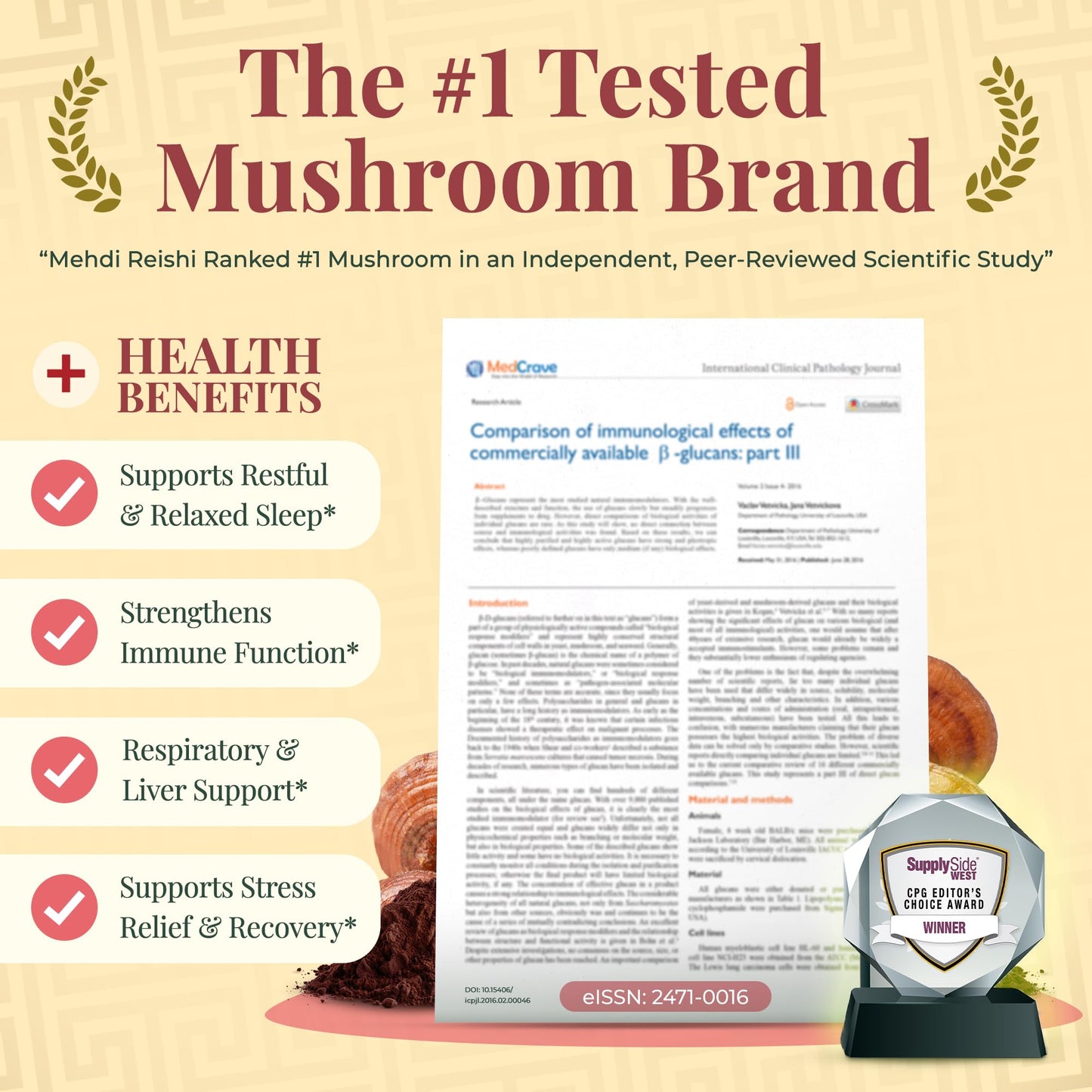 Mehdi Reishi Organic Reishi Extract Powder, 30 Servings