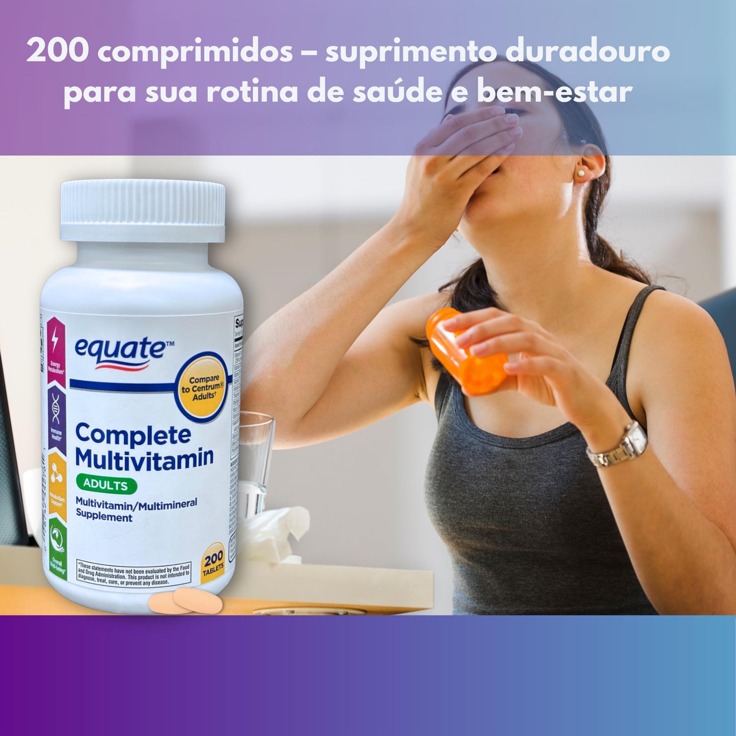 FUSION SHOP STORE Multivitamin Multimineral Supplement Tablets 200 Count