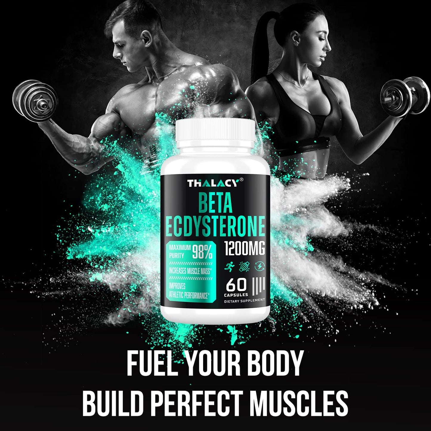 Thalacy Beta Ecdysterone Supplement Capsules, 60 Count